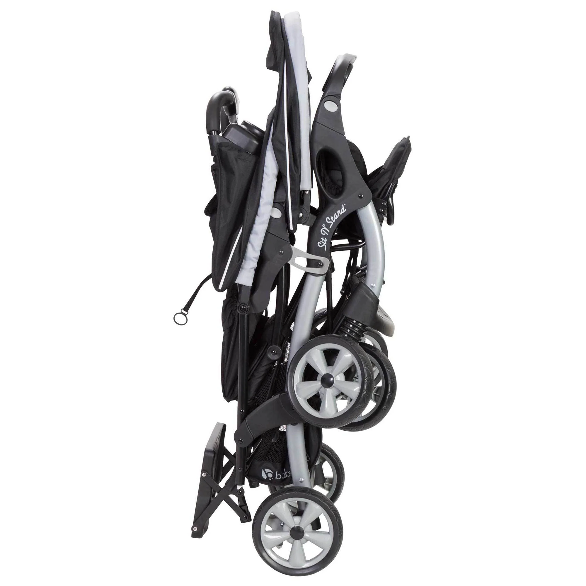 Baby Trend Sit N Stand Travel Double Baby Stroller and Car Seat Combo, Stormy - Image 9