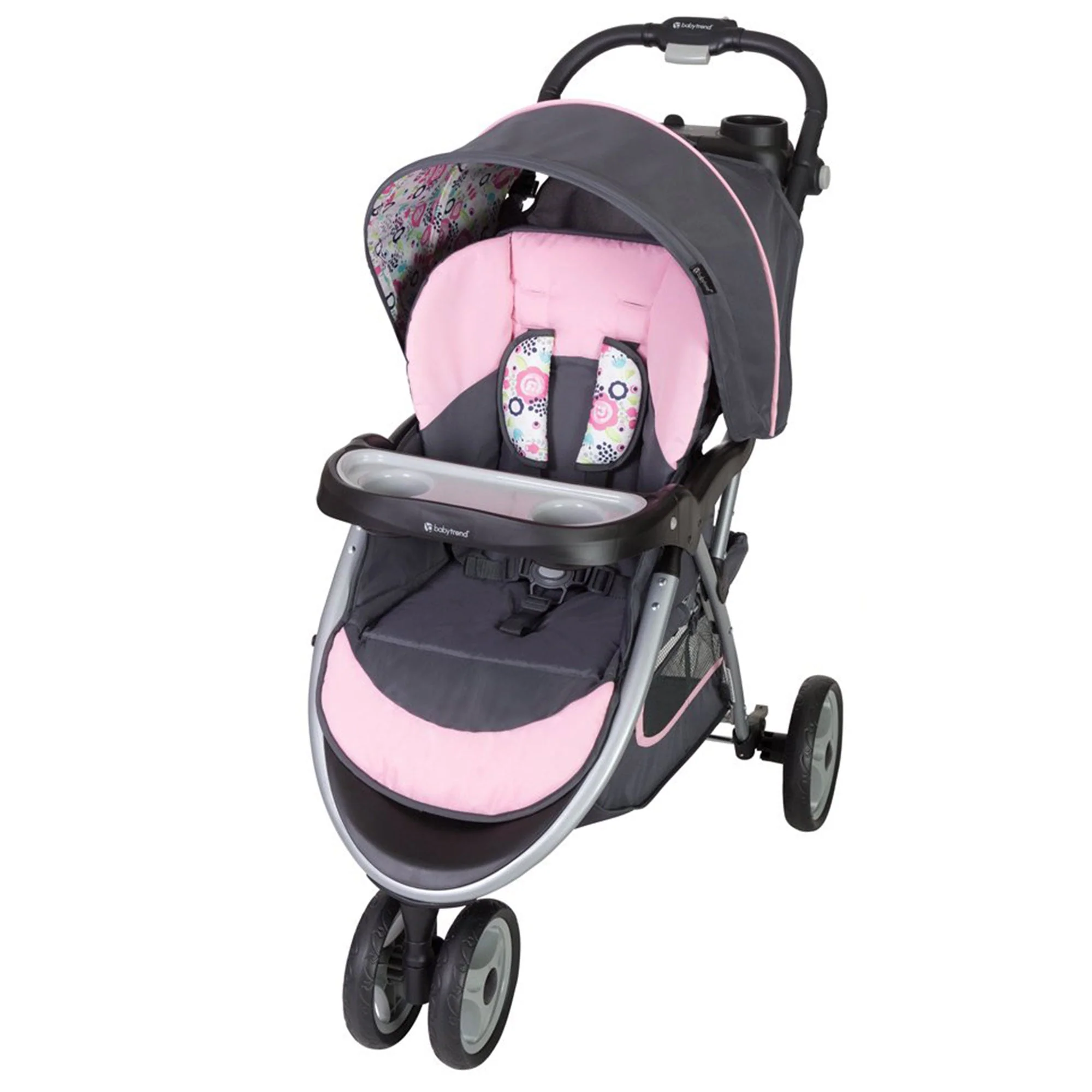 Baby Trend Skyview Lightweight Infant Car Seat Stroller Travel System, Pink - Image 2