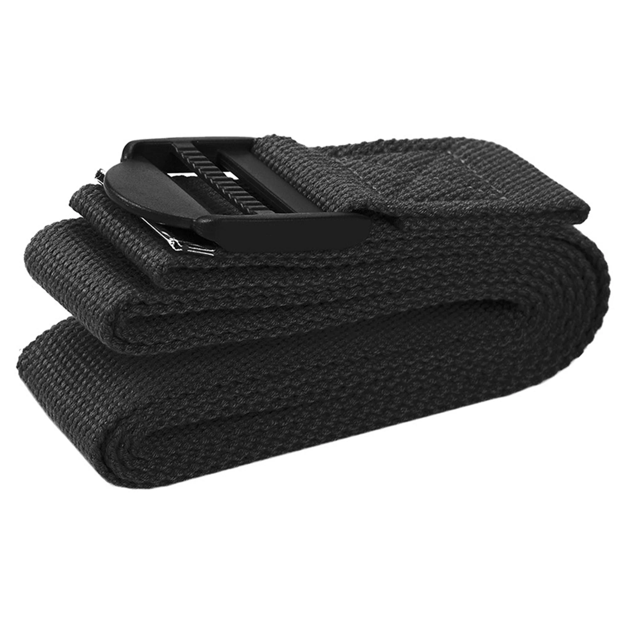 BalanceFrom Fitness 7 Piece Yoga Set with Mat, Stretch Strap & Knee Pad, Black - Image 9