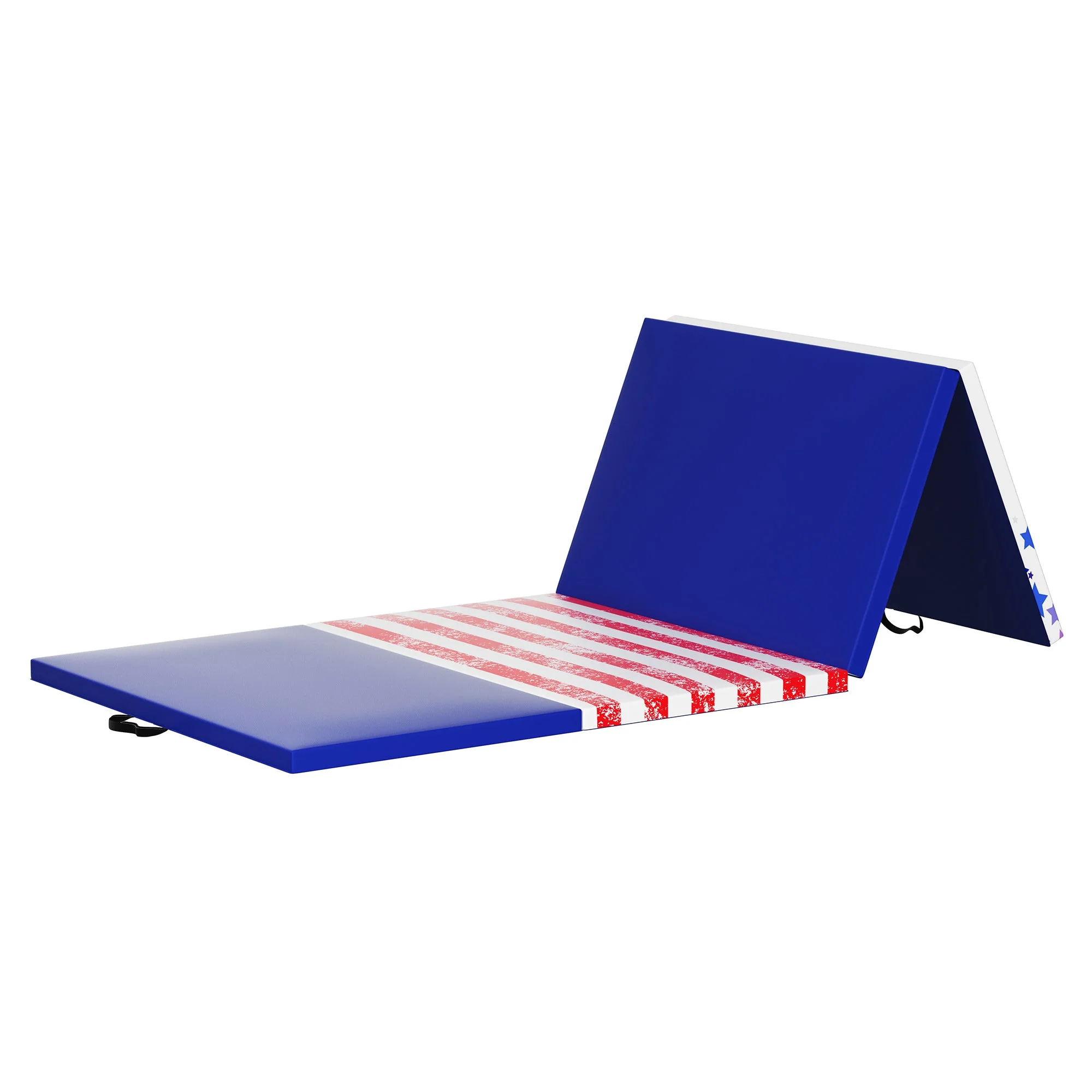 BalanceFrom Fitness Gymnastics Mat w/Sectional Floor Balance Beam,Red/White/Blue - Image 7