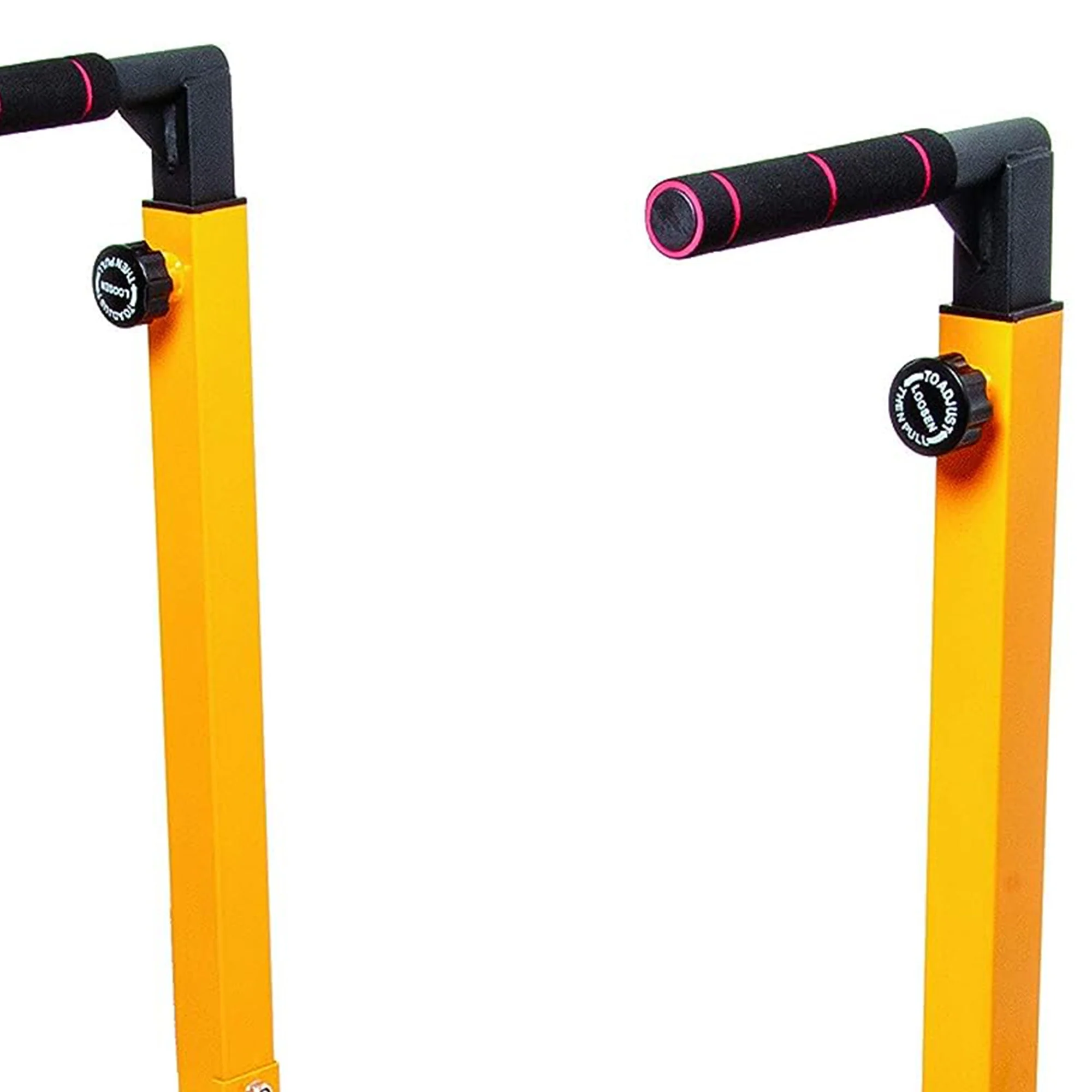 BalanceFrom Multi-Function Home Gym Exercise Dip Stand, 500lb Capacity, Yellow - Image 8