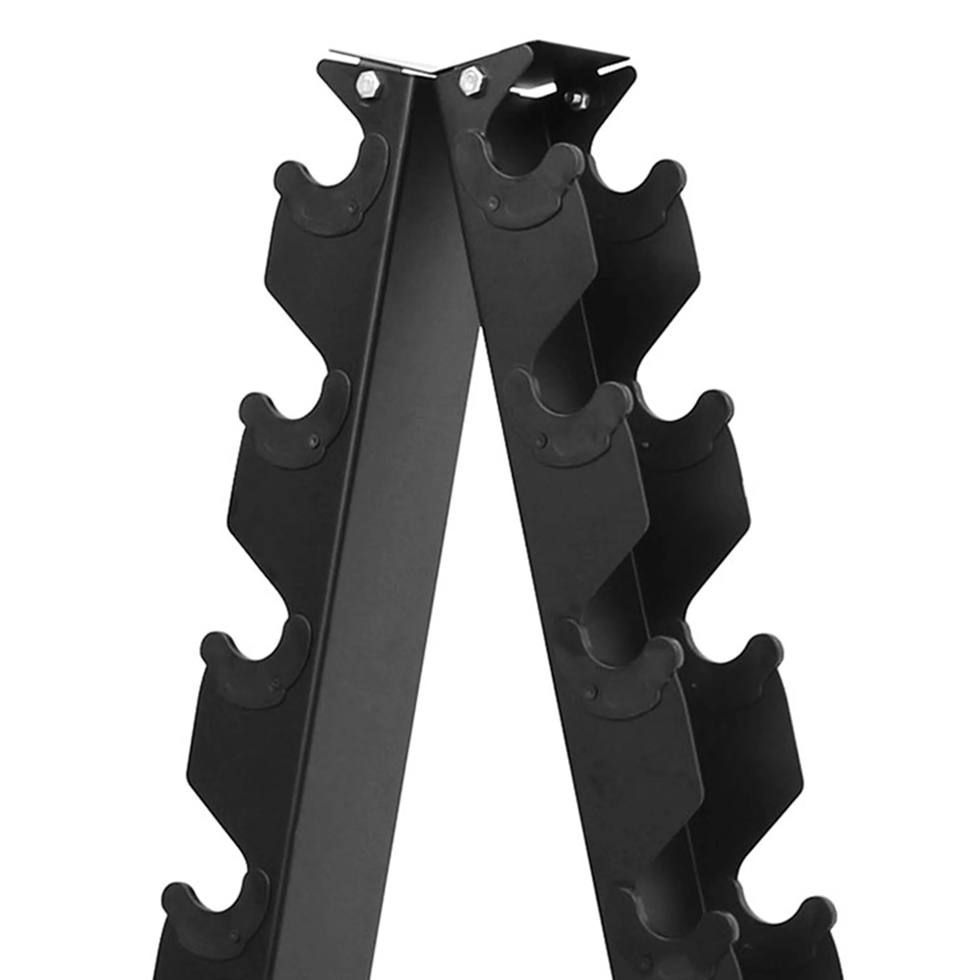 BalanceFrom Signature Alloy Steel Rubber Encased Hex Dumbbell Set, Black - Image 10