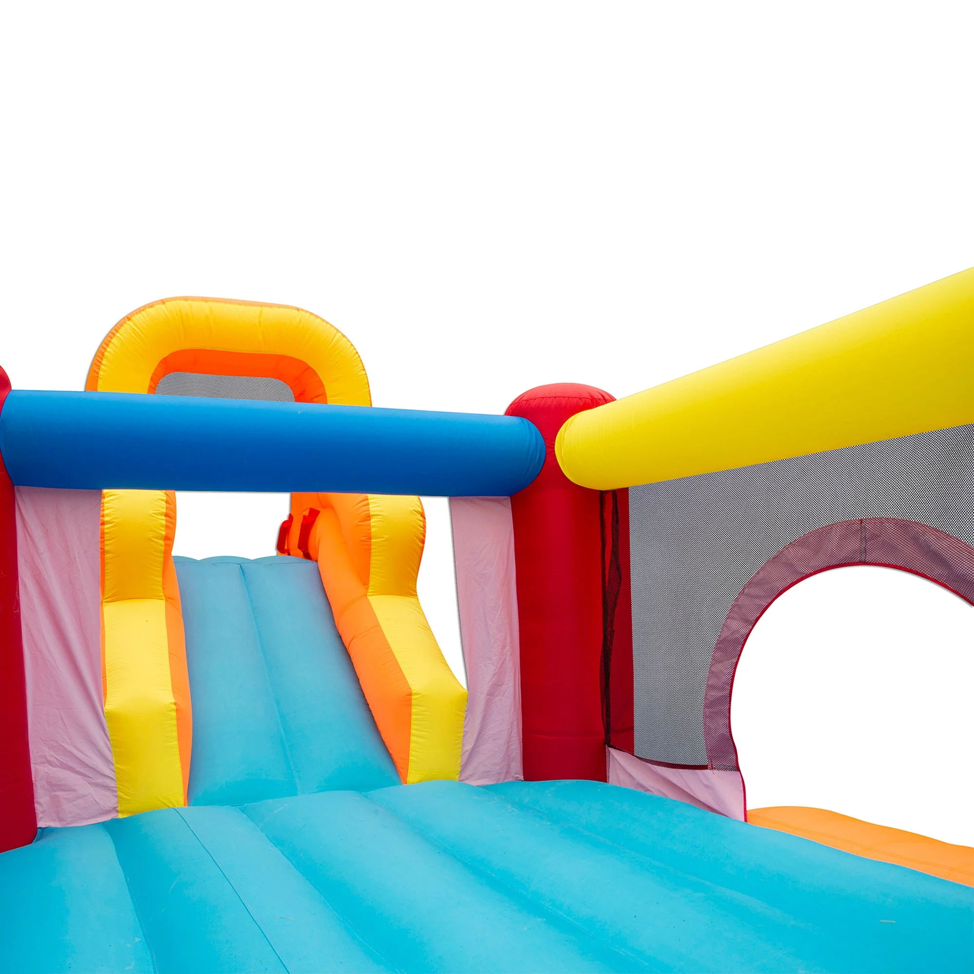 Banzai Double Slide Bouncer Outdoor Inflatable Bounce House & Climbing Wall - Image 10