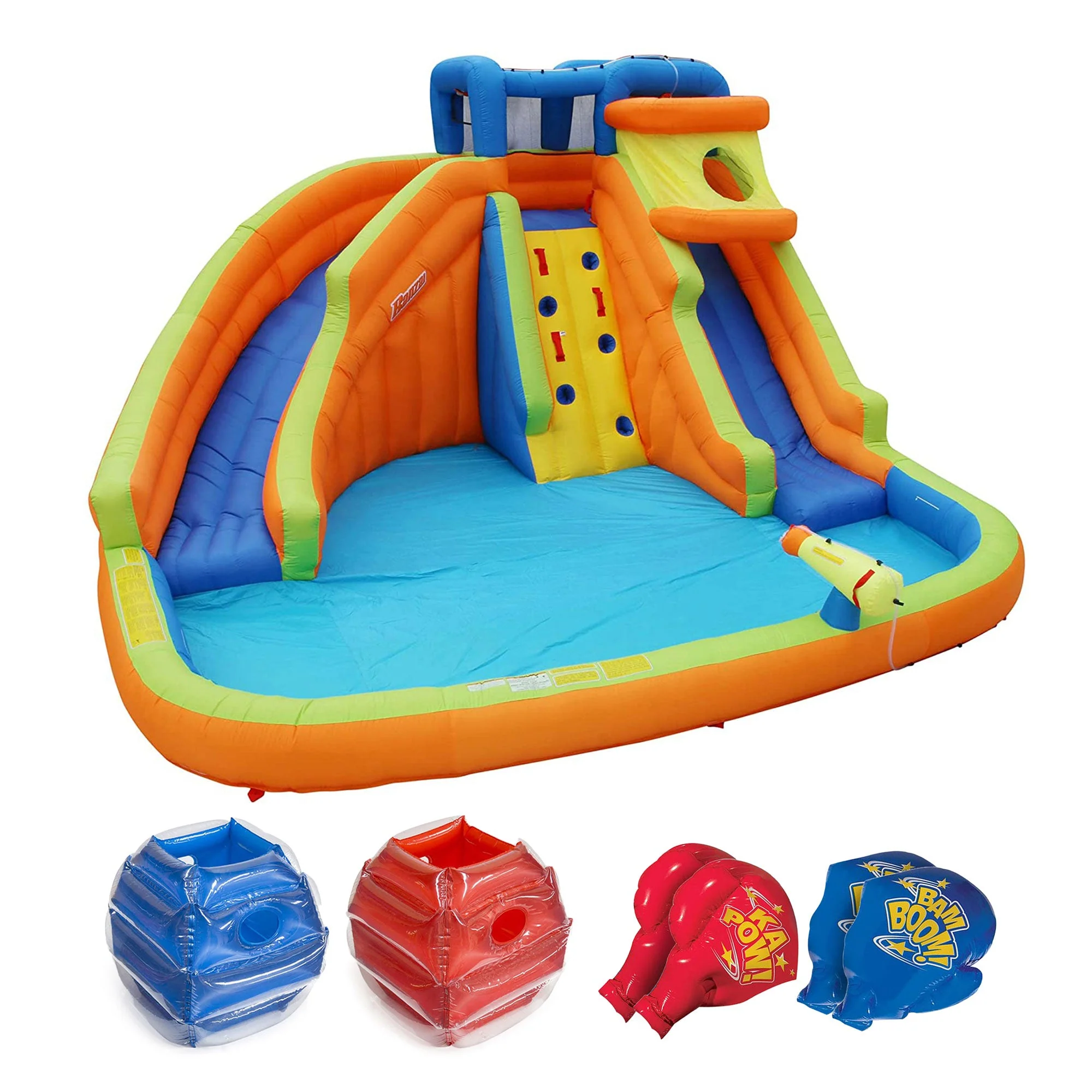 Banzai Drop Zone Kids Inflatable Water Park and Battle Bop Combo Pack (2 Sets) - Image 2
