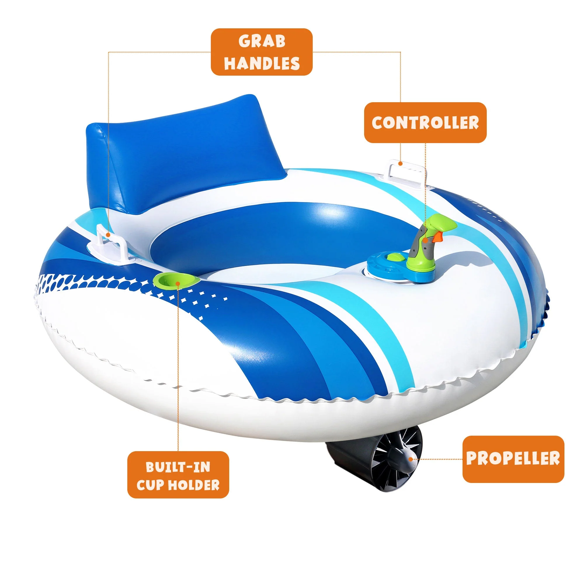 Banzai Motorized Battery Powered Inflatable Pool Cruiser Float for Teens/Adults - Image 8
