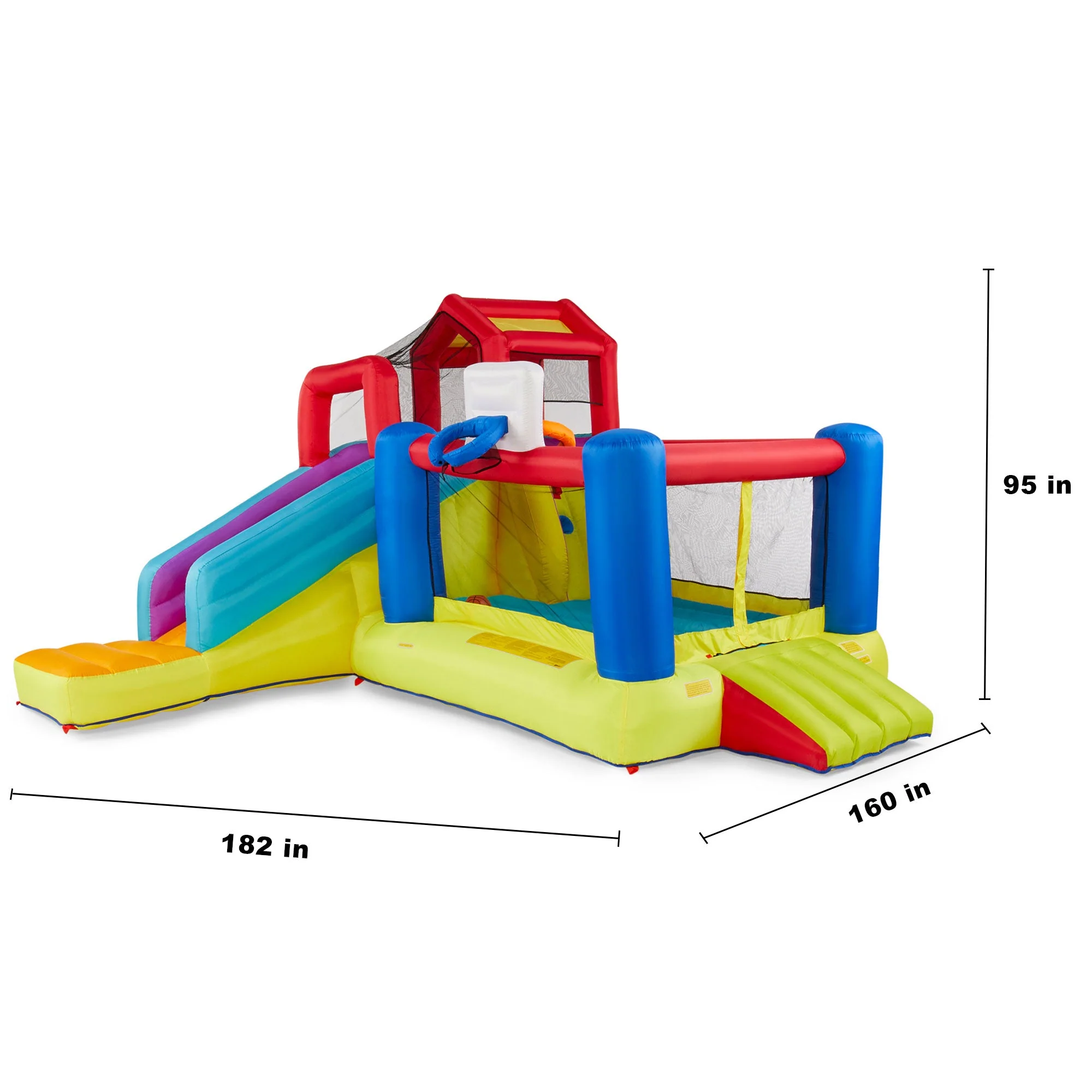 Banzai Outdoor Bounce House with Slide, Climbing Wall and 2 Sports Activities - Image 6