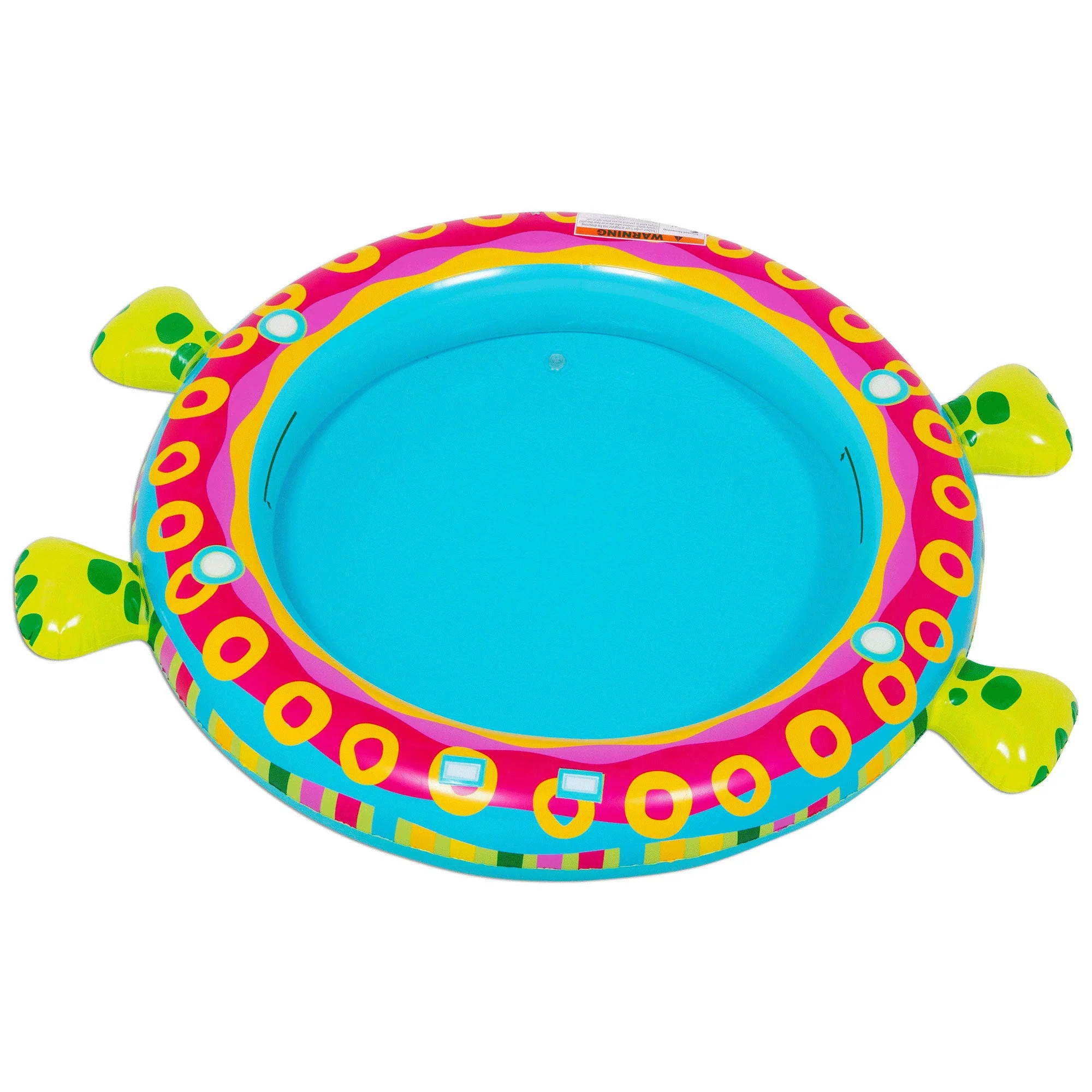 Banzai Shade N Slide Turtle Inflatable Outdoor Kiddie Splash Pool with Sprinkler - Image 7