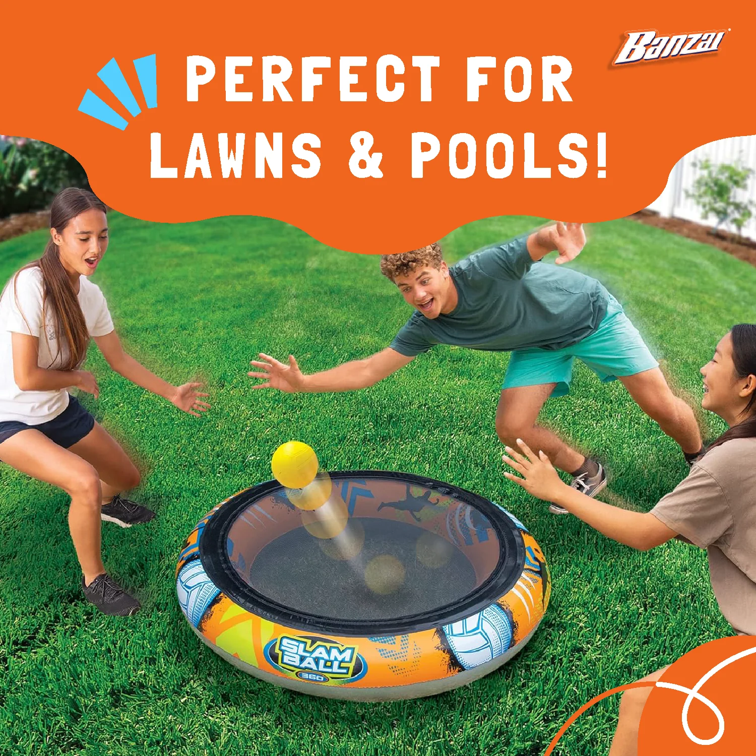 Banzai SLAM BALL 360 Inflatable Plastic High-Energy Pool or Lawn Game, Ages 8+ - Image 4
