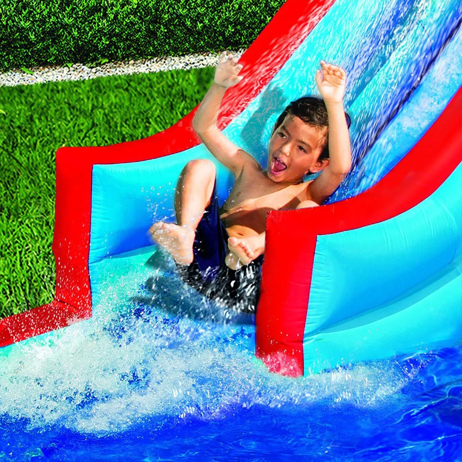 Banzai Slide N Soak Splash Park Inflatable Outdoor Kids Play Center (2 Pack) - Image 5