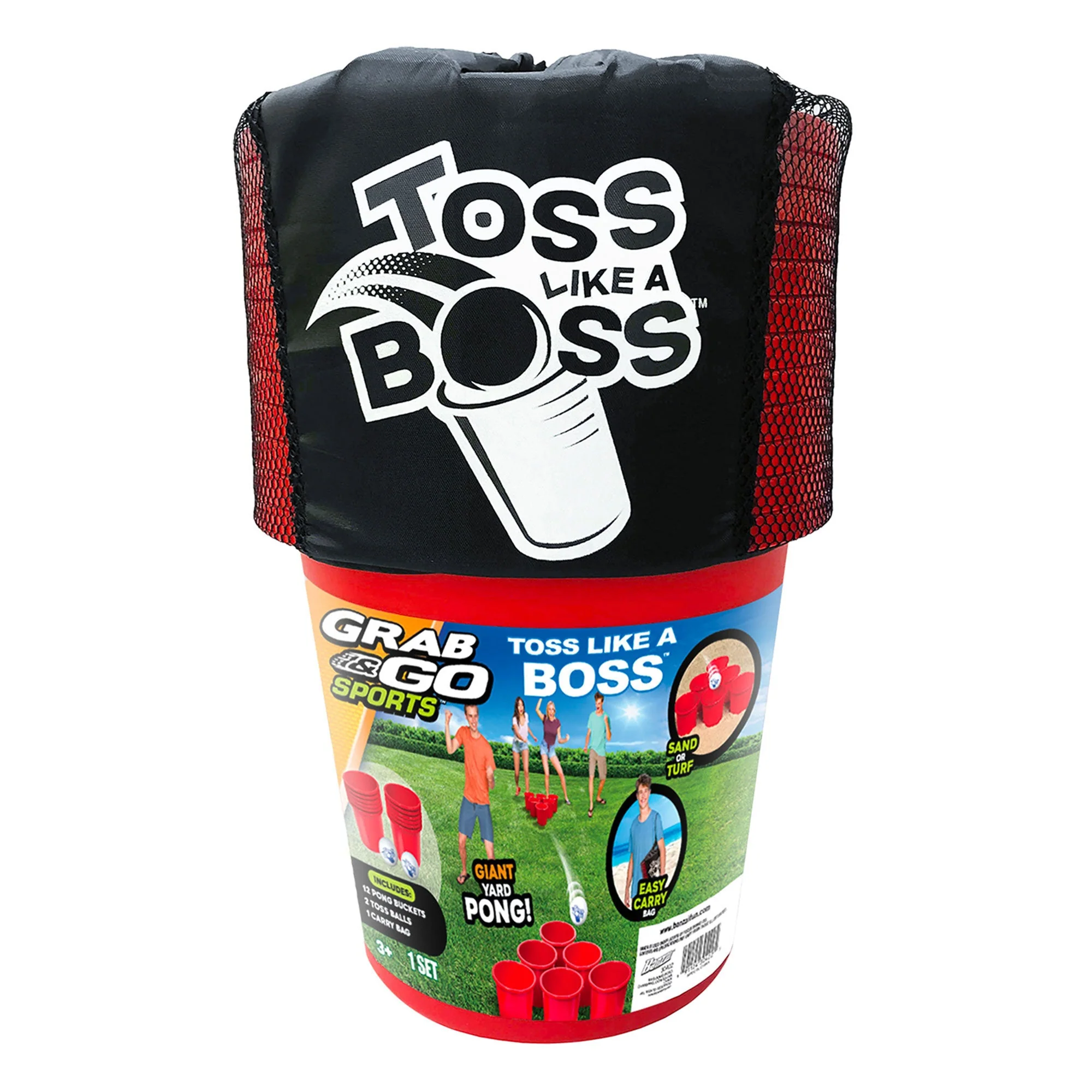 Banzai Toss Like A Boss Outdoor Giant Pong Lawn Game with Drawstring Carry Bag - Image 7