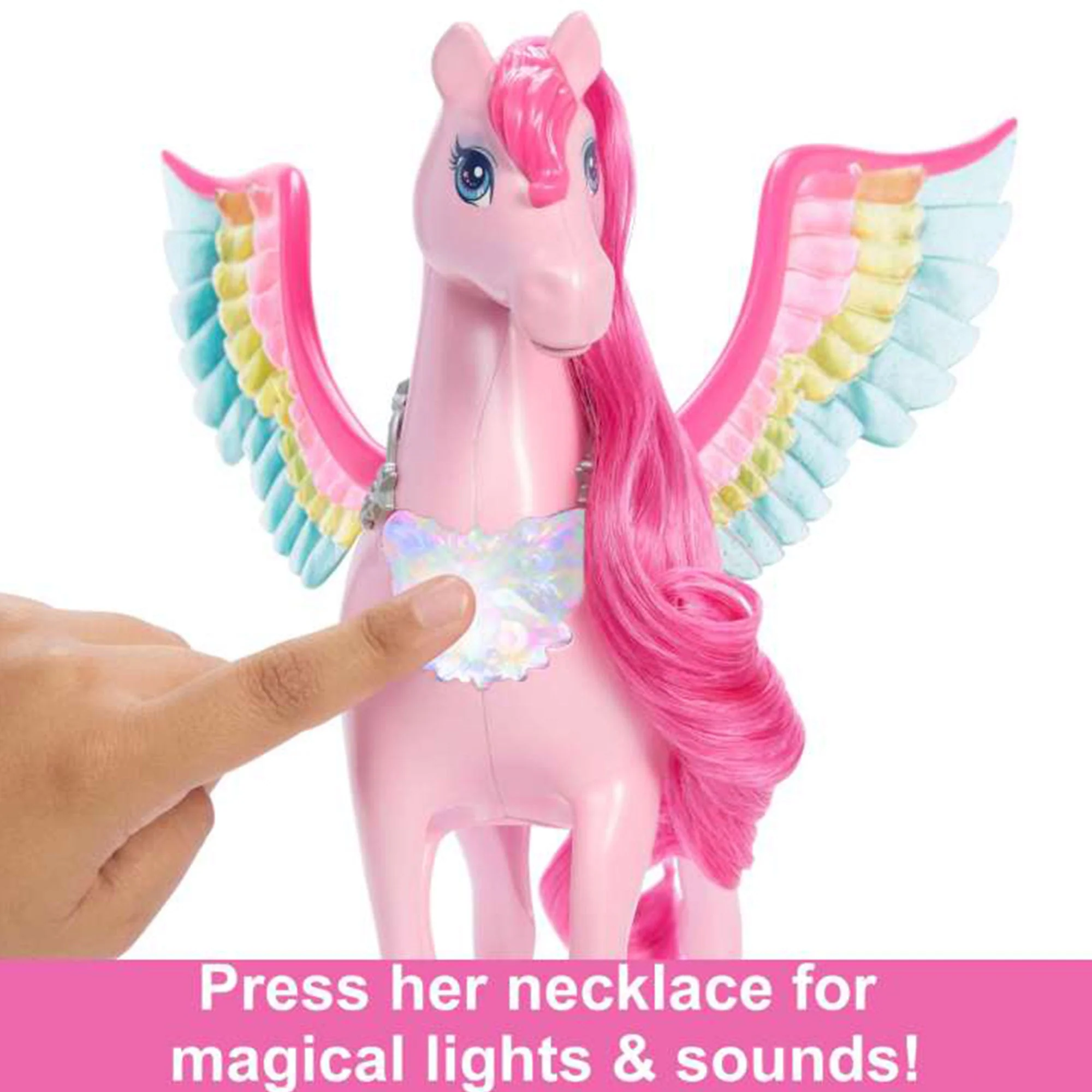 Barbie A Touch of Magic Pegasus Winged Horse and Puppy Toy and Accessories, Pink - Image 3