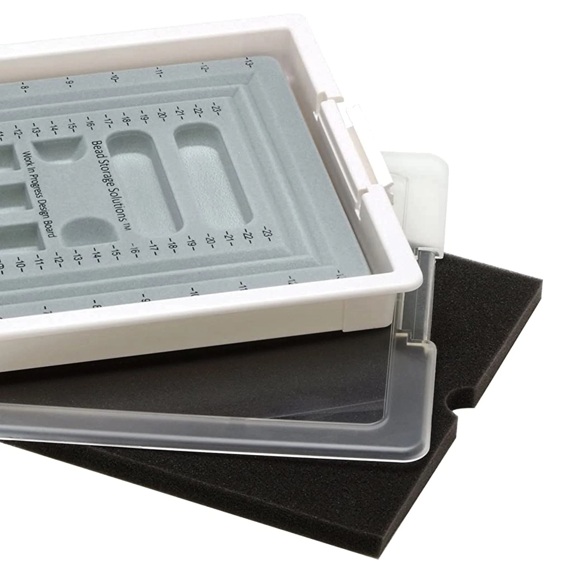 Bead Storage Solutions Durable 4 Piece Work in Progress Bead Storage Tray, White - Image 3