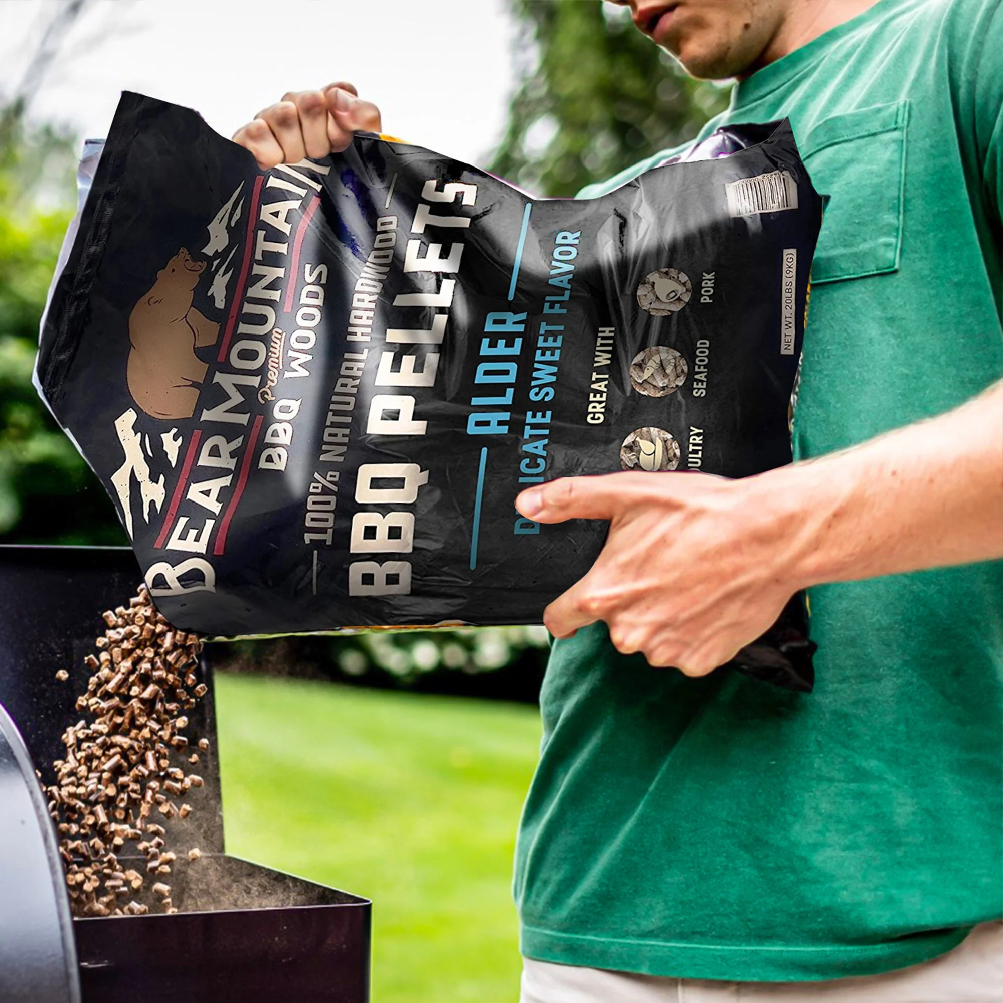 Bear Mountain BBQ 100% Natural Hardwood Alder Sweet Flavor Pellets, 20 Pounds - Image 4