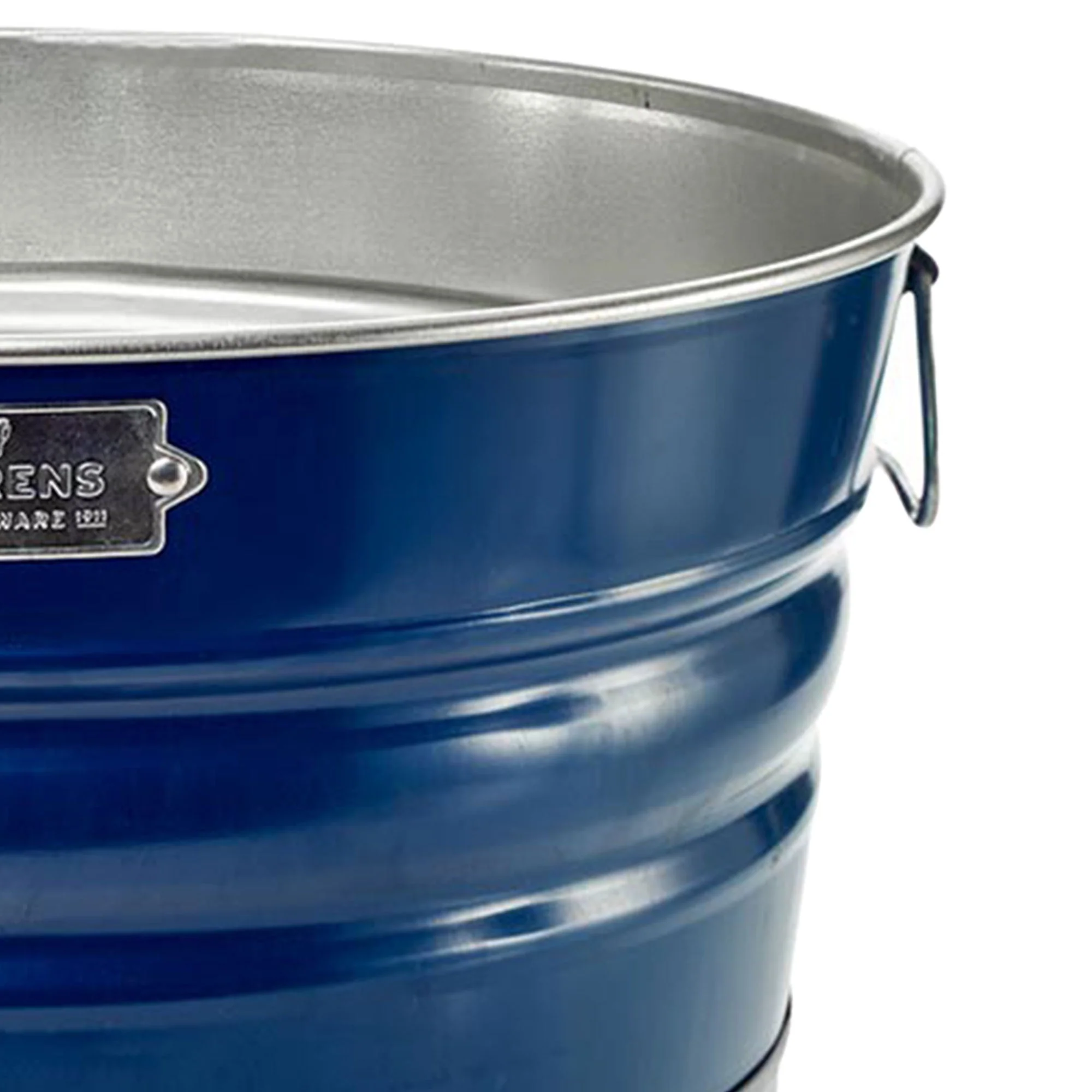 Behrens 9 Gal Galvanized Steel Utility Basket with Wire Handle, Navy Blue Bushel - Image 6