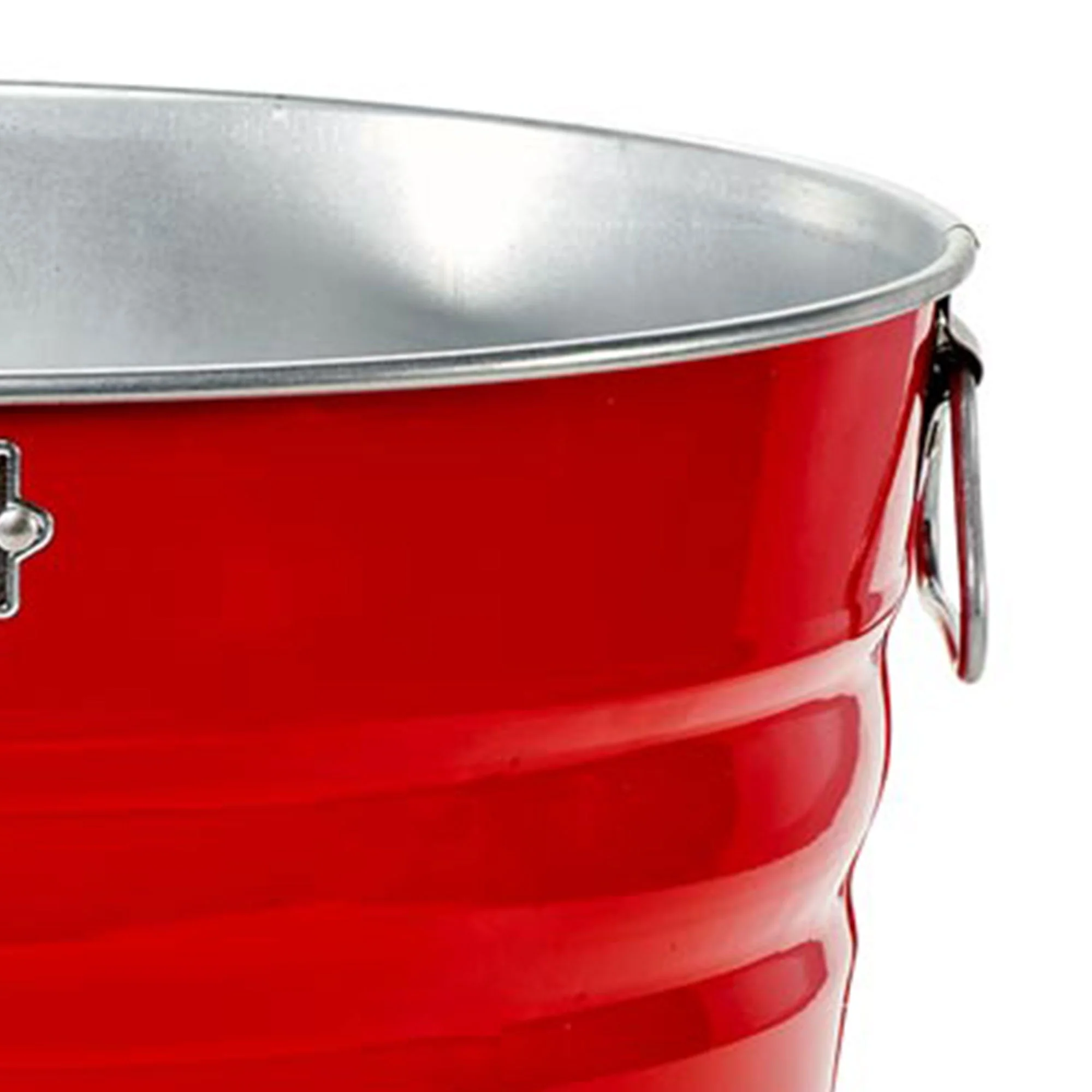 Behrens 9 Gal Galvanized Steel Utility Basket with Wire Handle & Rim, Red Bushel - Image 8