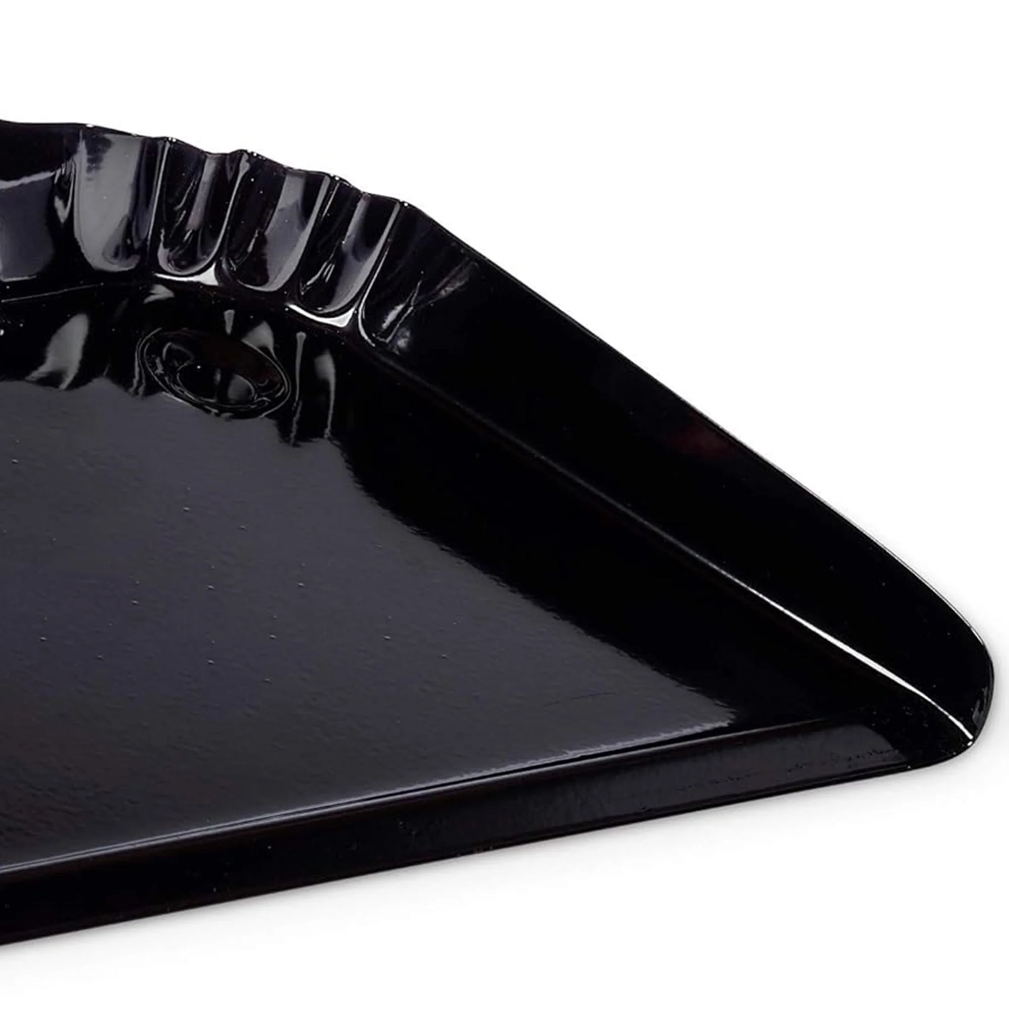 Behrens Portable Home Rectangular Galvanized Steel Corrugated Dustpan, Black - Image 10