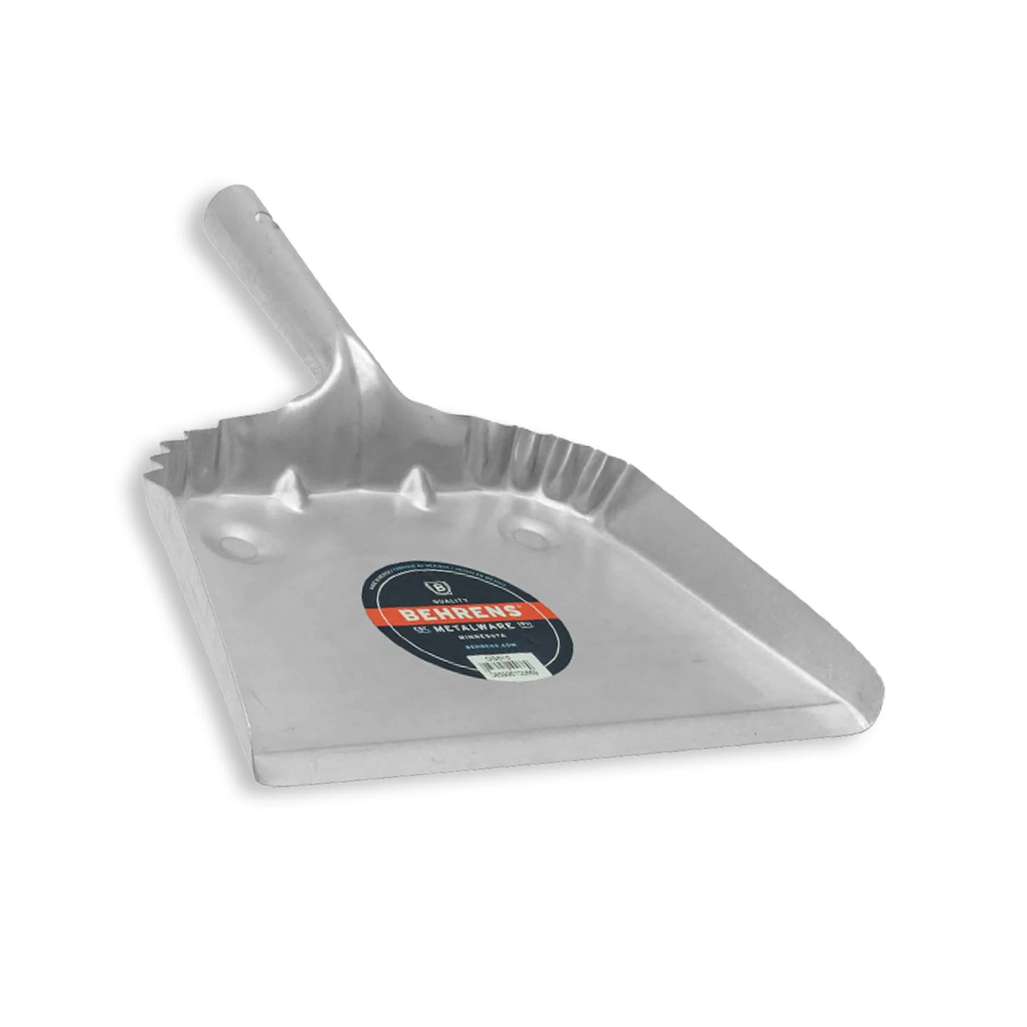 Behrens Portable Home Rectangular Galvanized Steel Corrugated Dustpan, Silver - Image 5
