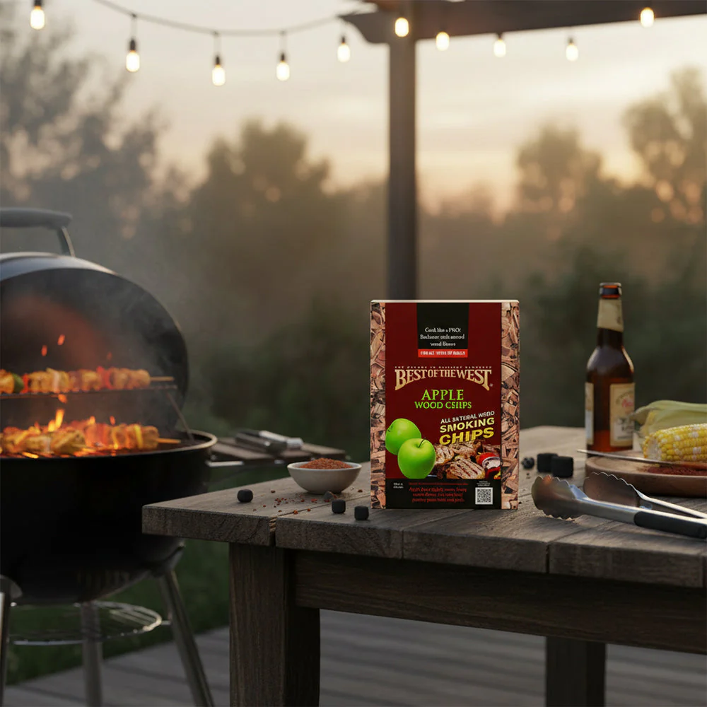 Best of the West All Natural Barbecue Apple Wood Smoking Chips, 180 Cubic Inches - Image 3