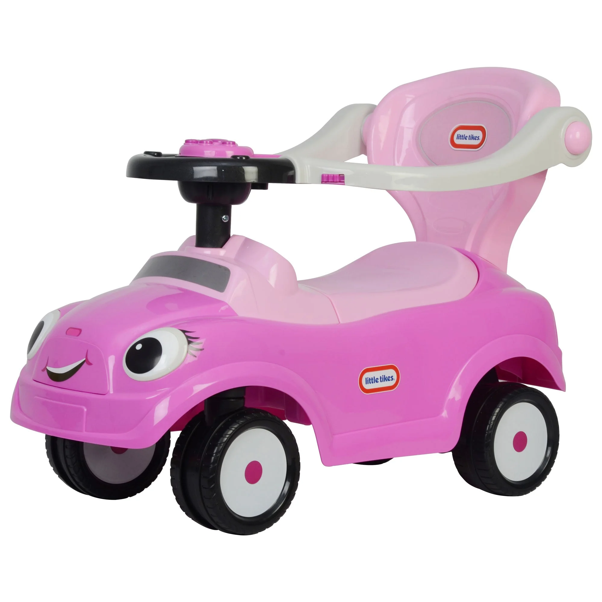 Best Ride On Cars Baby 3 in 1 Little Tikes Push Car Stroller Ride On Toy, Pink - Image 2