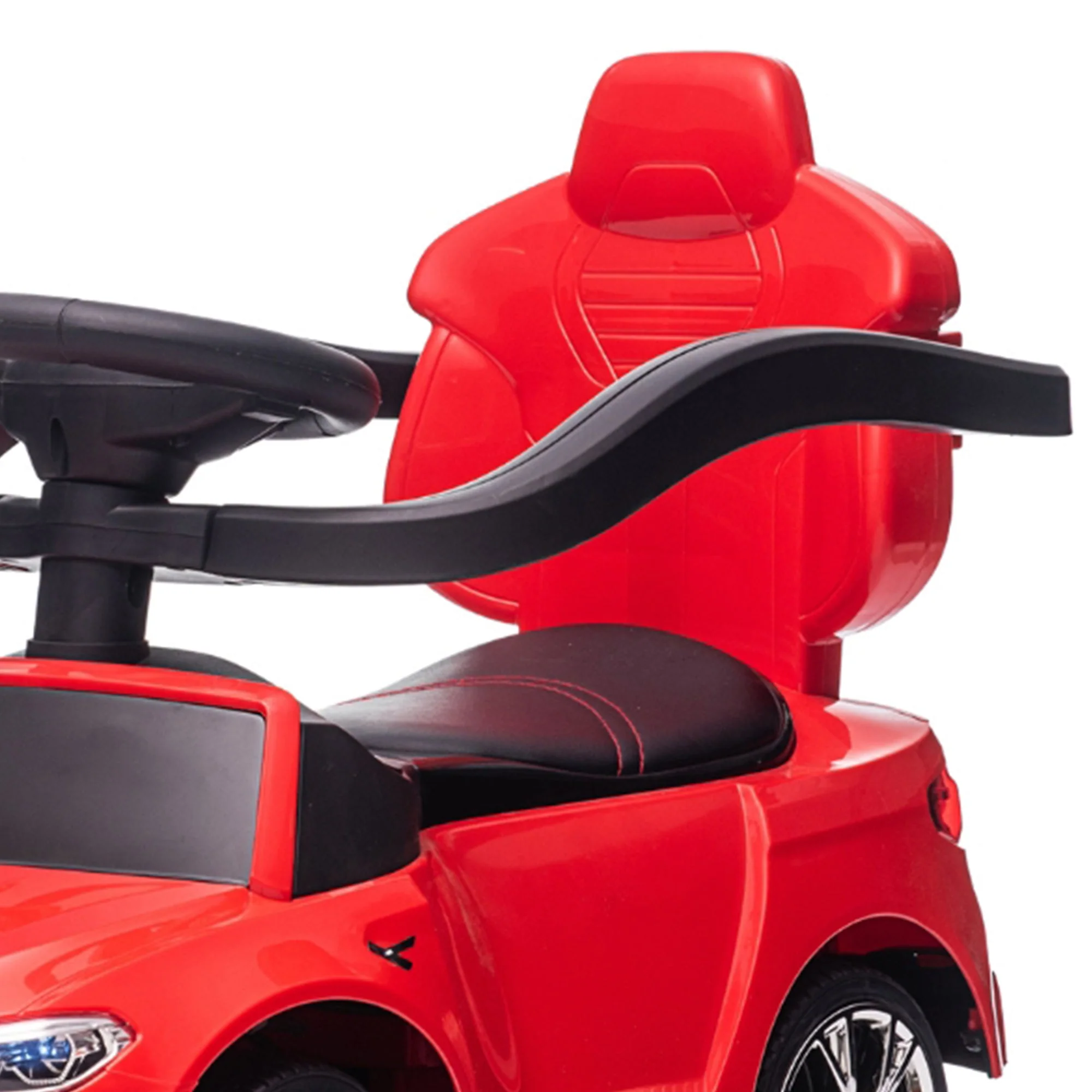 Best Ride On Cars BMW M5 4 in 1 Ride On Push Car w/Control Bar & LED Lights, Red - Image 9
