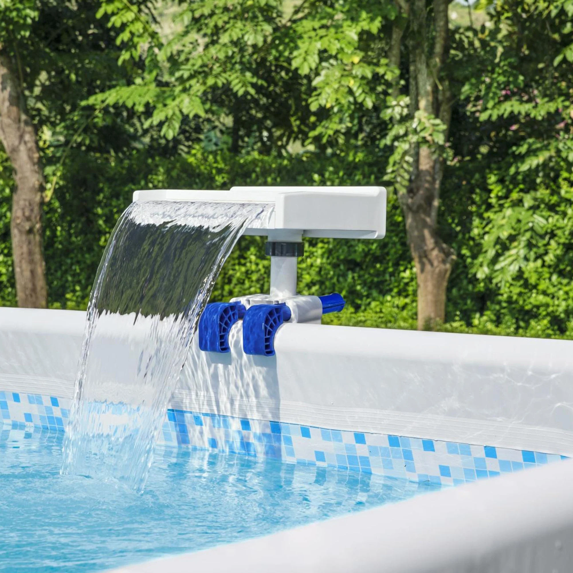 Bestway Above Ground Swimming Pool 7 Colored LED Relaxing Waterfall Cascade - Image 11