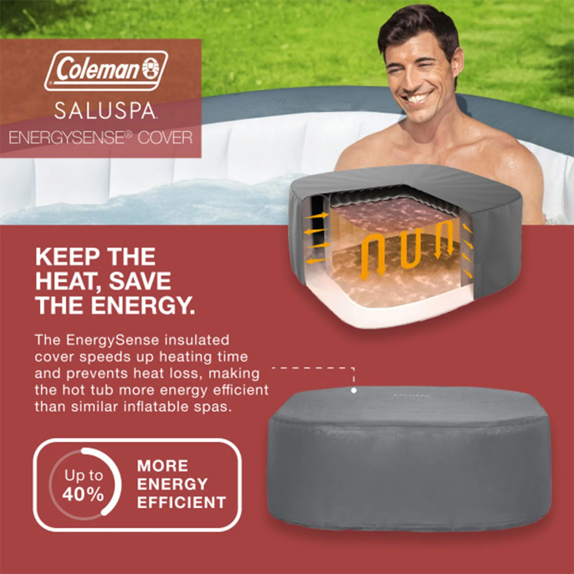Bestway Coleman Hawaii AirJet Inflatble Hot Tub with 2 SaluSpa Non-Slip Spa Seat - Image 4