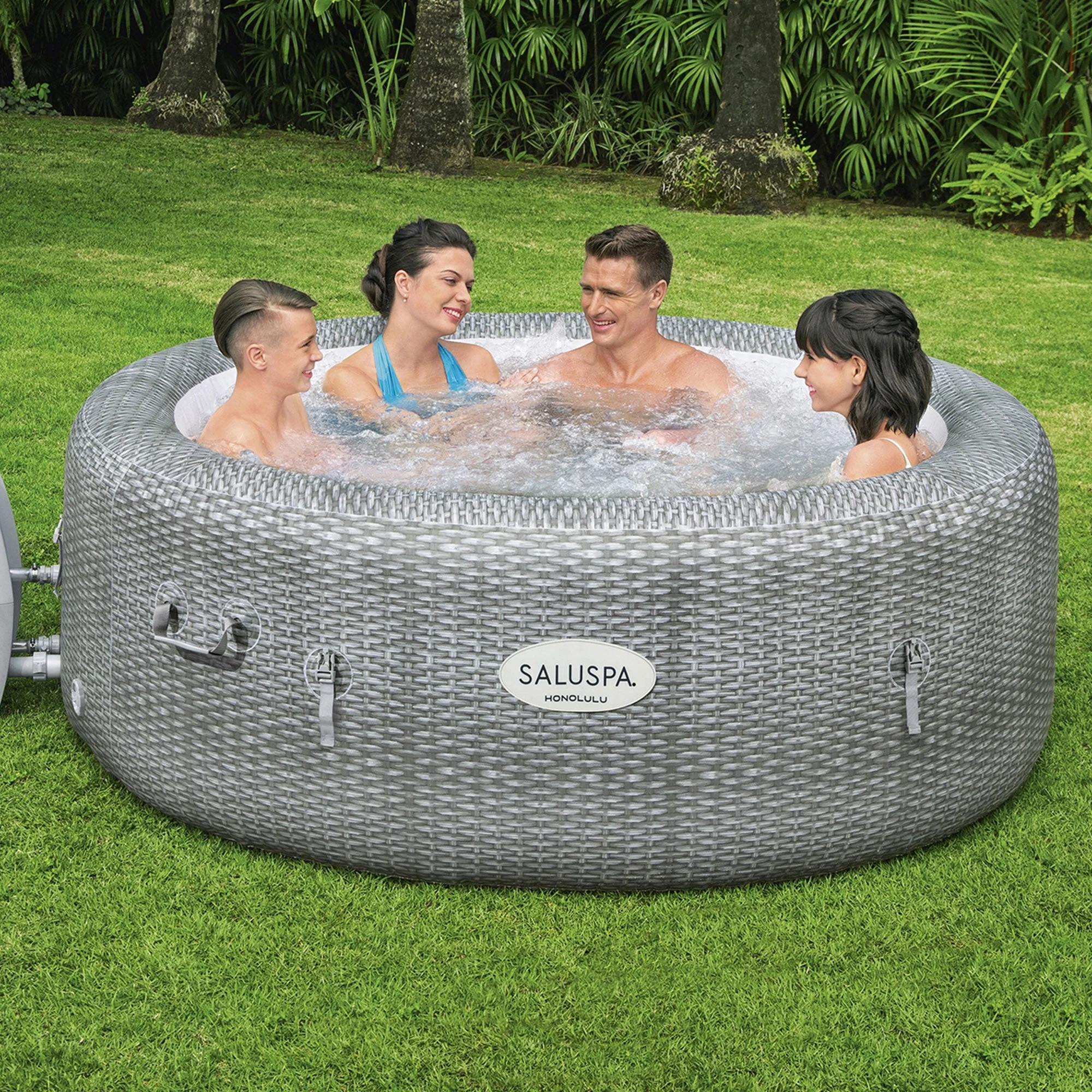 Bestway Coleman Honolulu AirJet Hot Tub with 4 SaluSpa Seat & 4 Headrest Pillows - Image 8