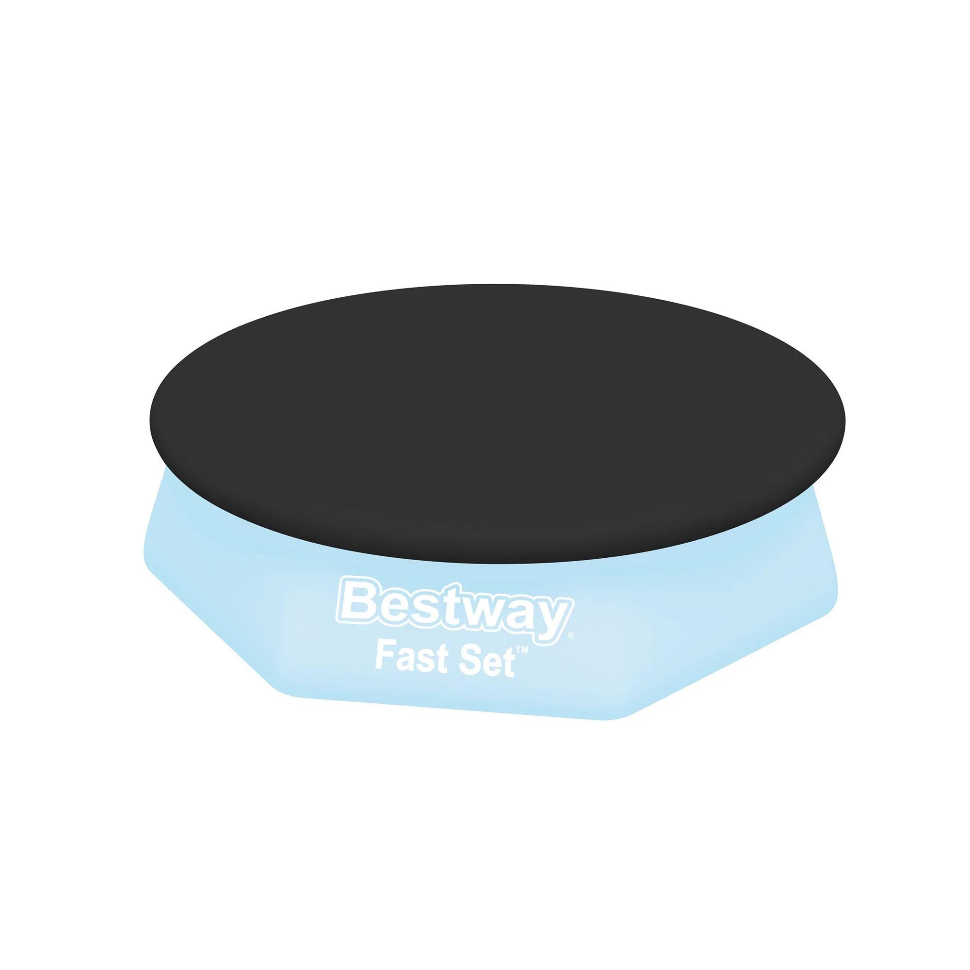 Bestway Flowclear Fast Set 8' Round Swimming Pool Cover for Above Ground Pools