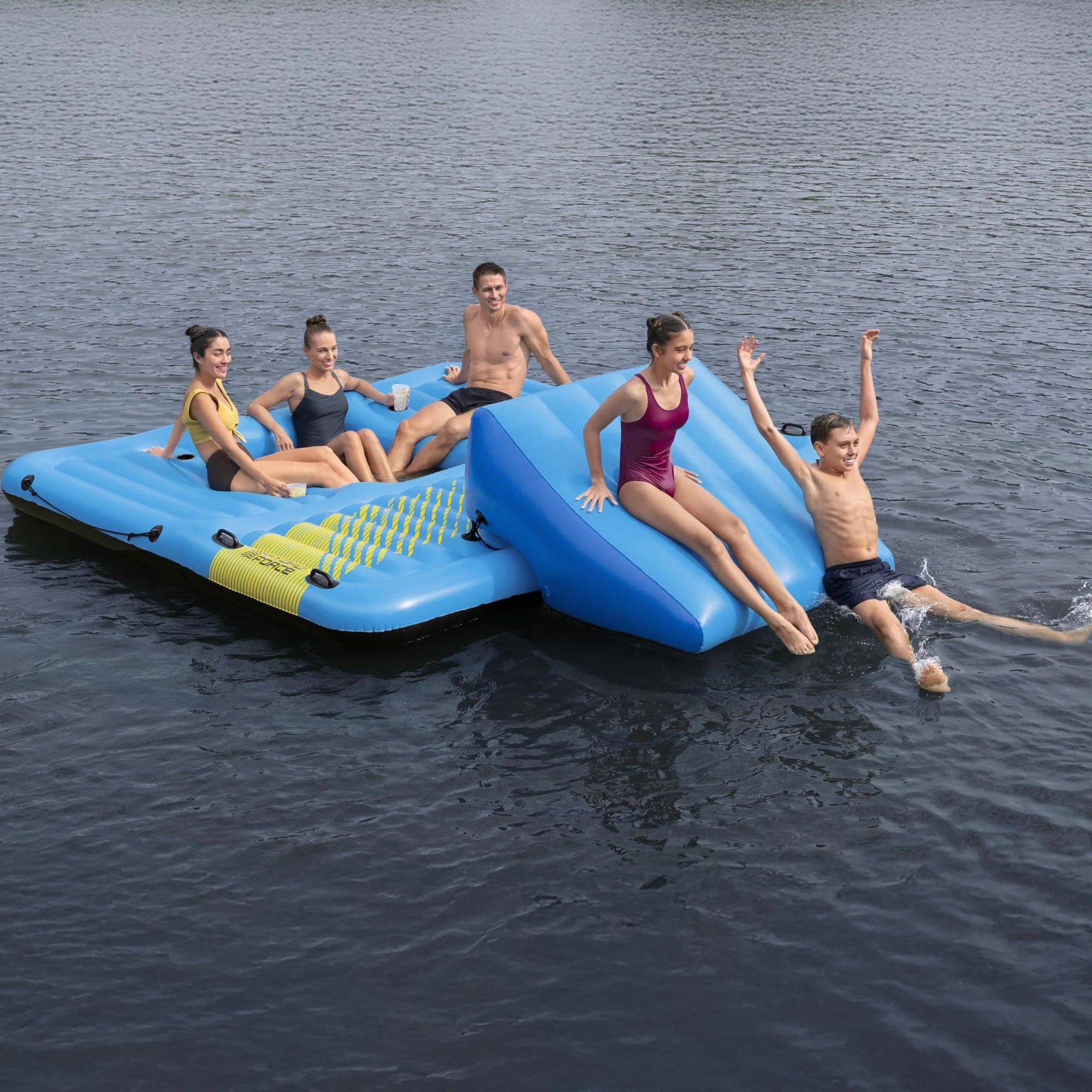 Bestway Hydro Force Detachable Summer Slide 5 Person Inflatable Activity Island - Image 10