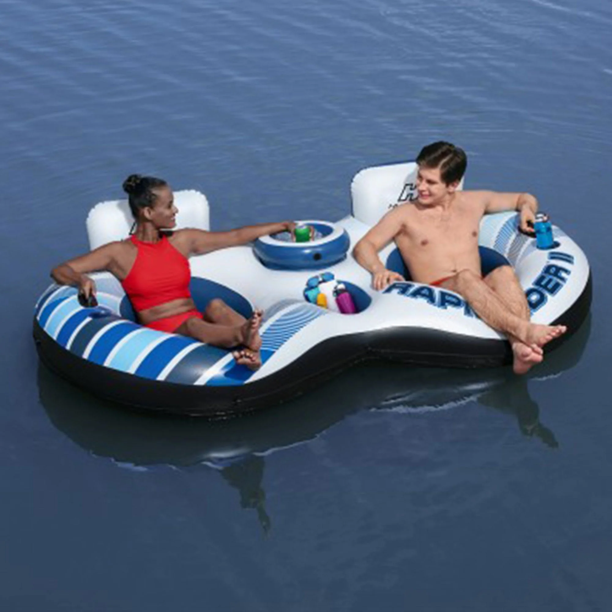 Bestway Hydro-Force Rapid Rider 4 Person Lounger and Double Water Tubes (2 Pack) - Image 12