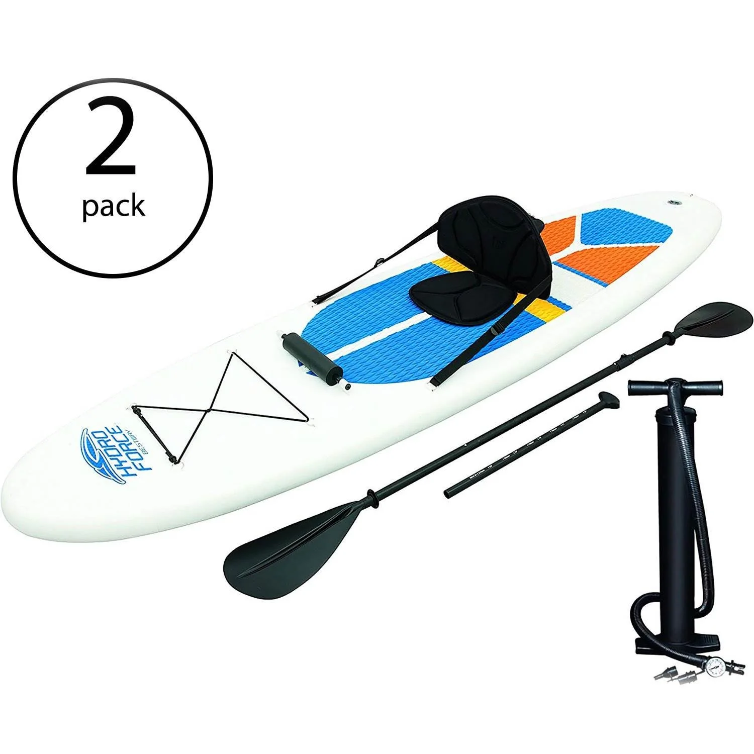 Bestway Hydro-Force White Cap 10' Inflatable SUP Stand Up Paddle Board (2 Pack) - Image 2