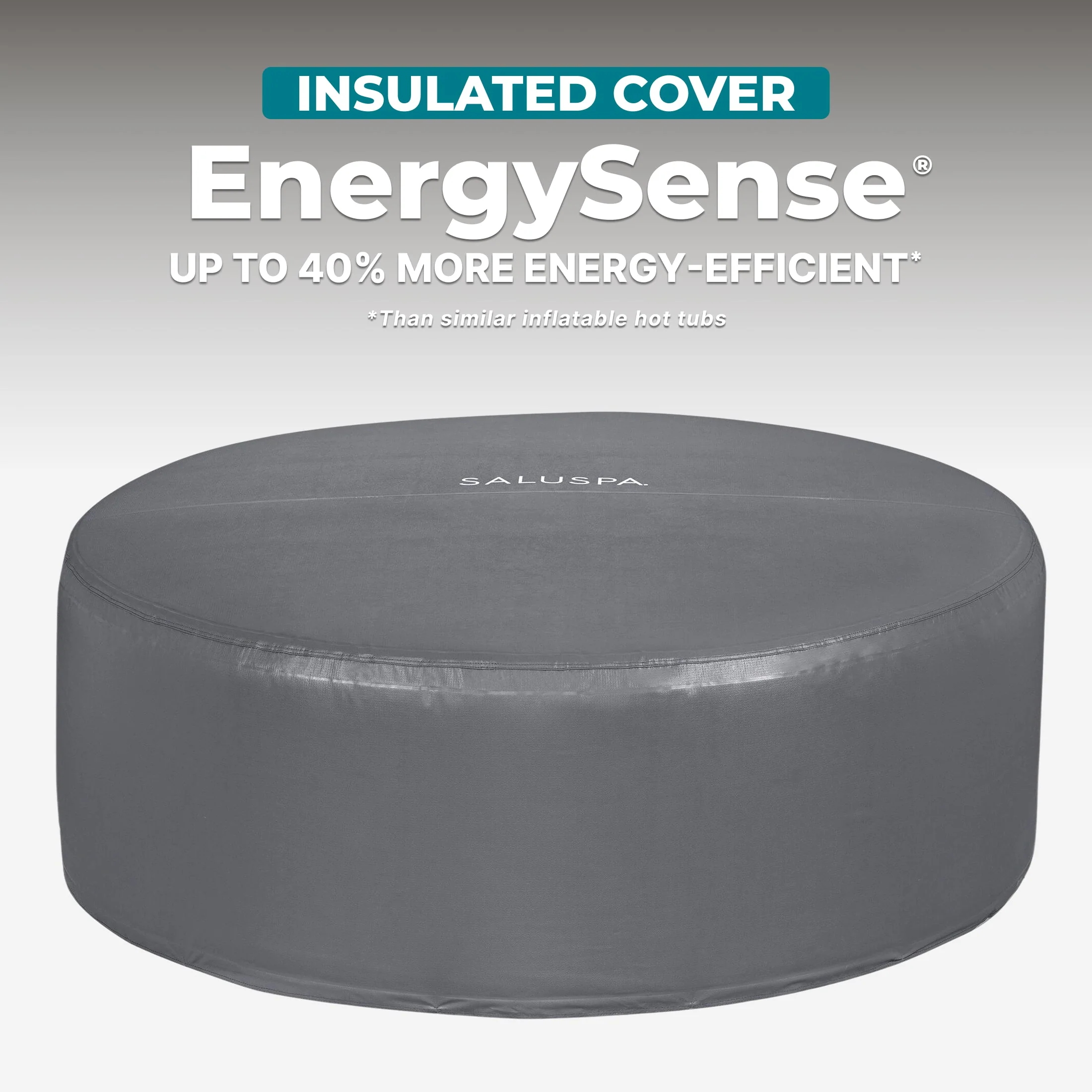 Bestway SaluSpa Fiji AirJet Inflatable Hot Tub with EnergySense Cover, Grey - Image 5
