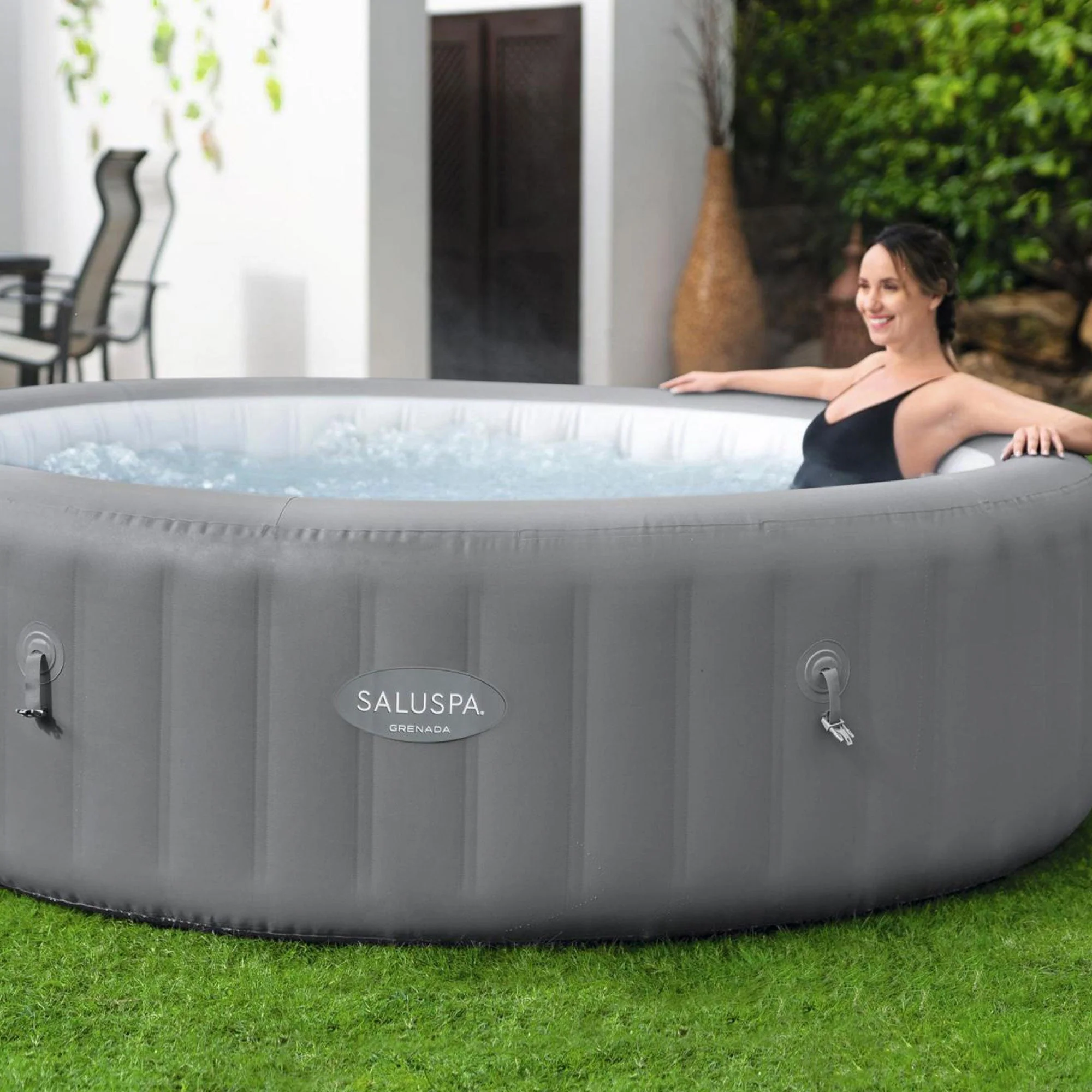 Bestway SaluSpa Grenada AirJet Hot Tub, Spa Seat (2 Pack), & Headrest (2 Pack) - Image 7