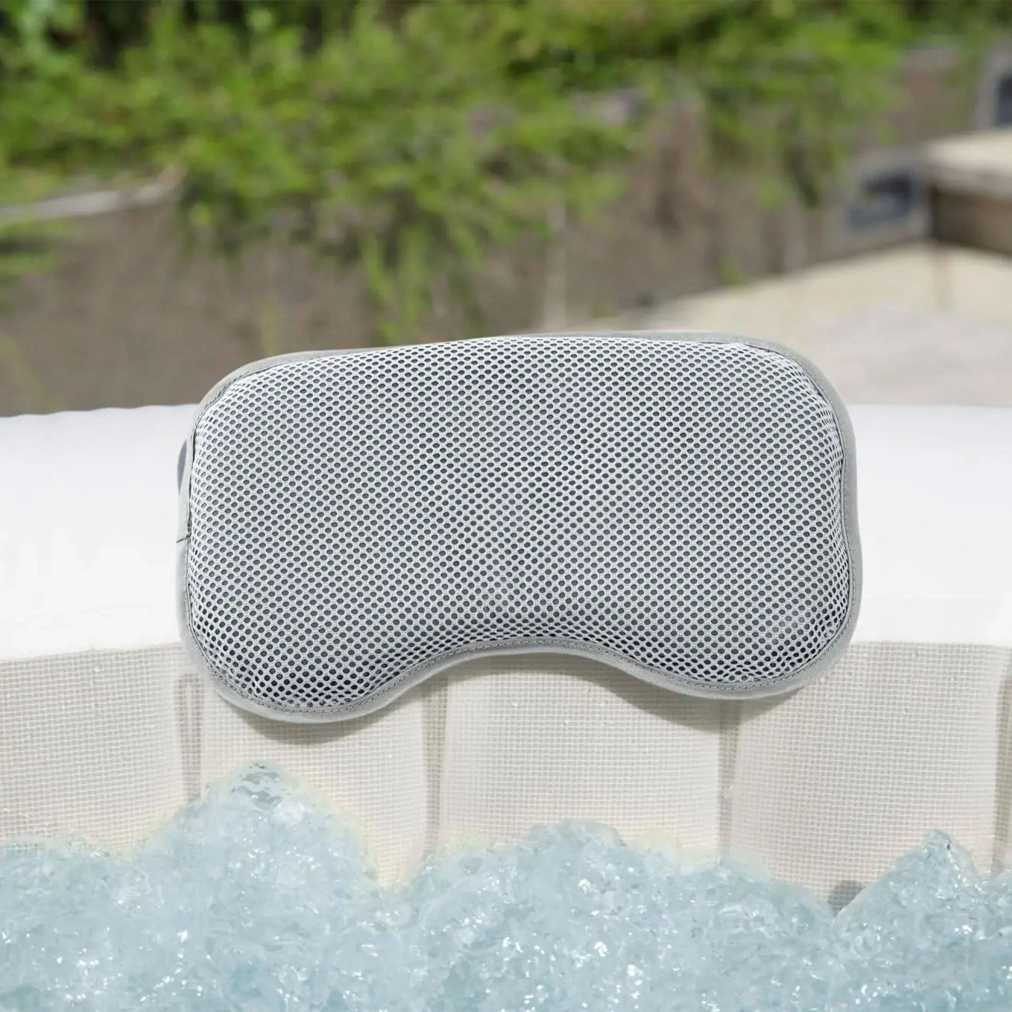 Bestway SaluSpa Padded Headrest Pillows with Adjustable Strap, Gray, (6 Pack) - Image 8