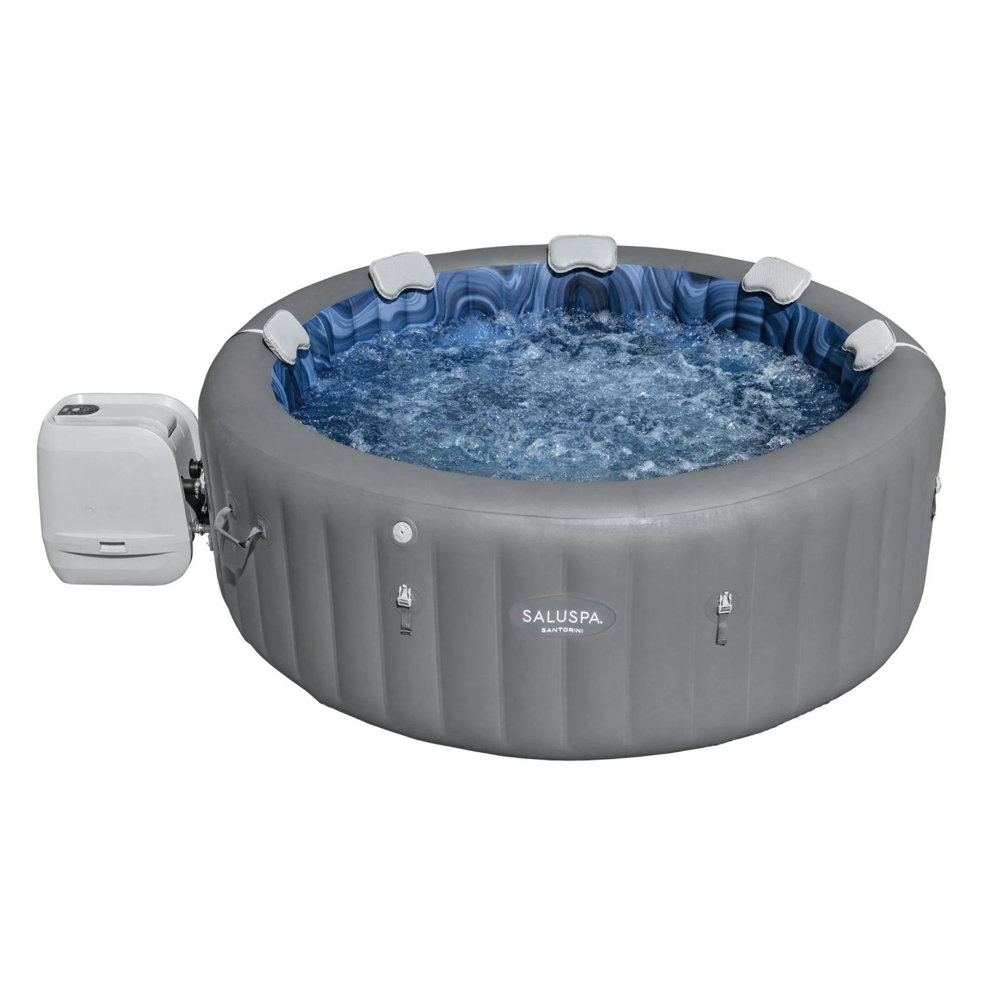 Bestway SaluSpa Santorini HydroJet Hot Tub w/Set of 2 SaluSpa Pool and Spa Seat - Image 11