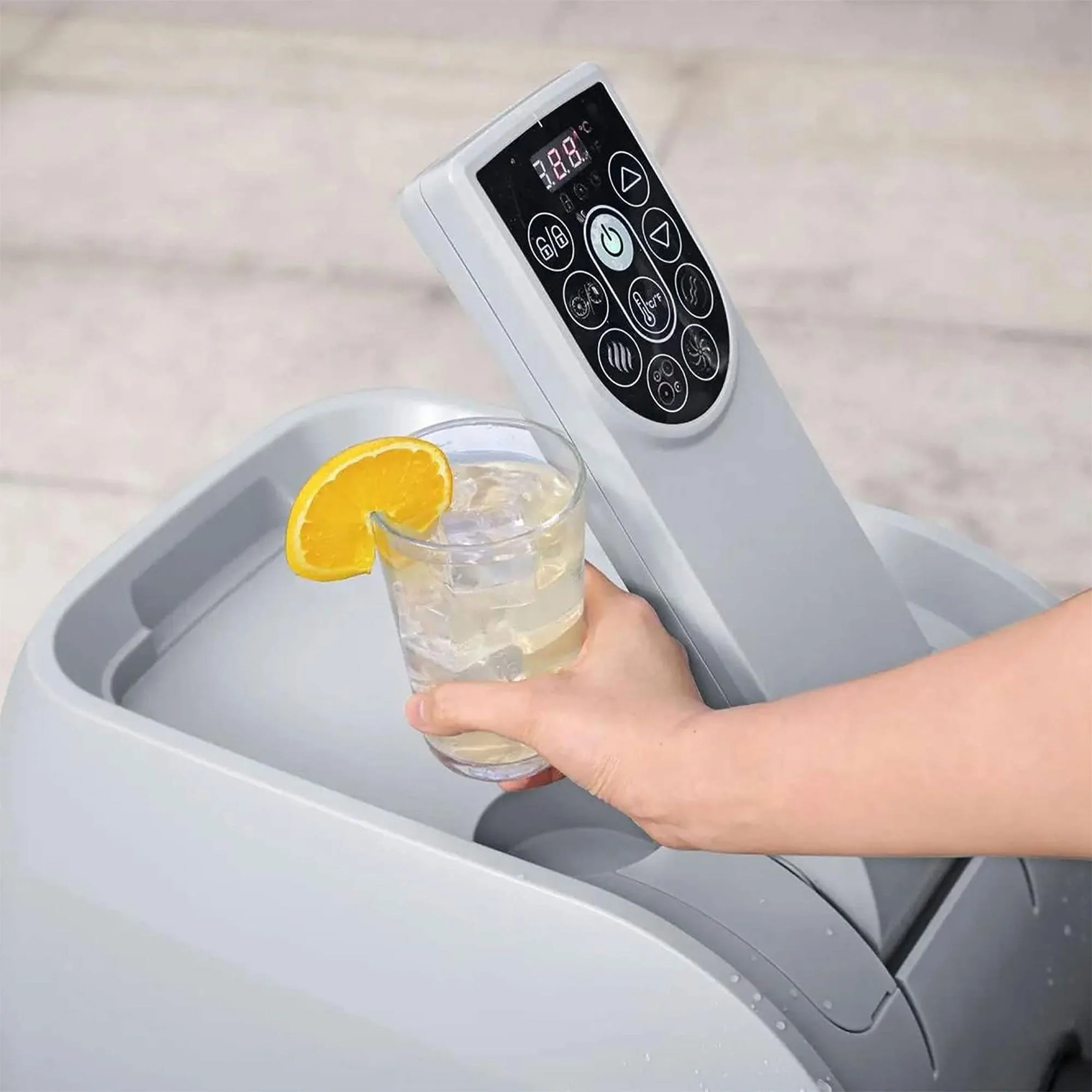 Bestway SaluSpa Santorini HydroJet Hot Tub w/Set of 4 SaluSpa Pool and Spa Seat - Image 9