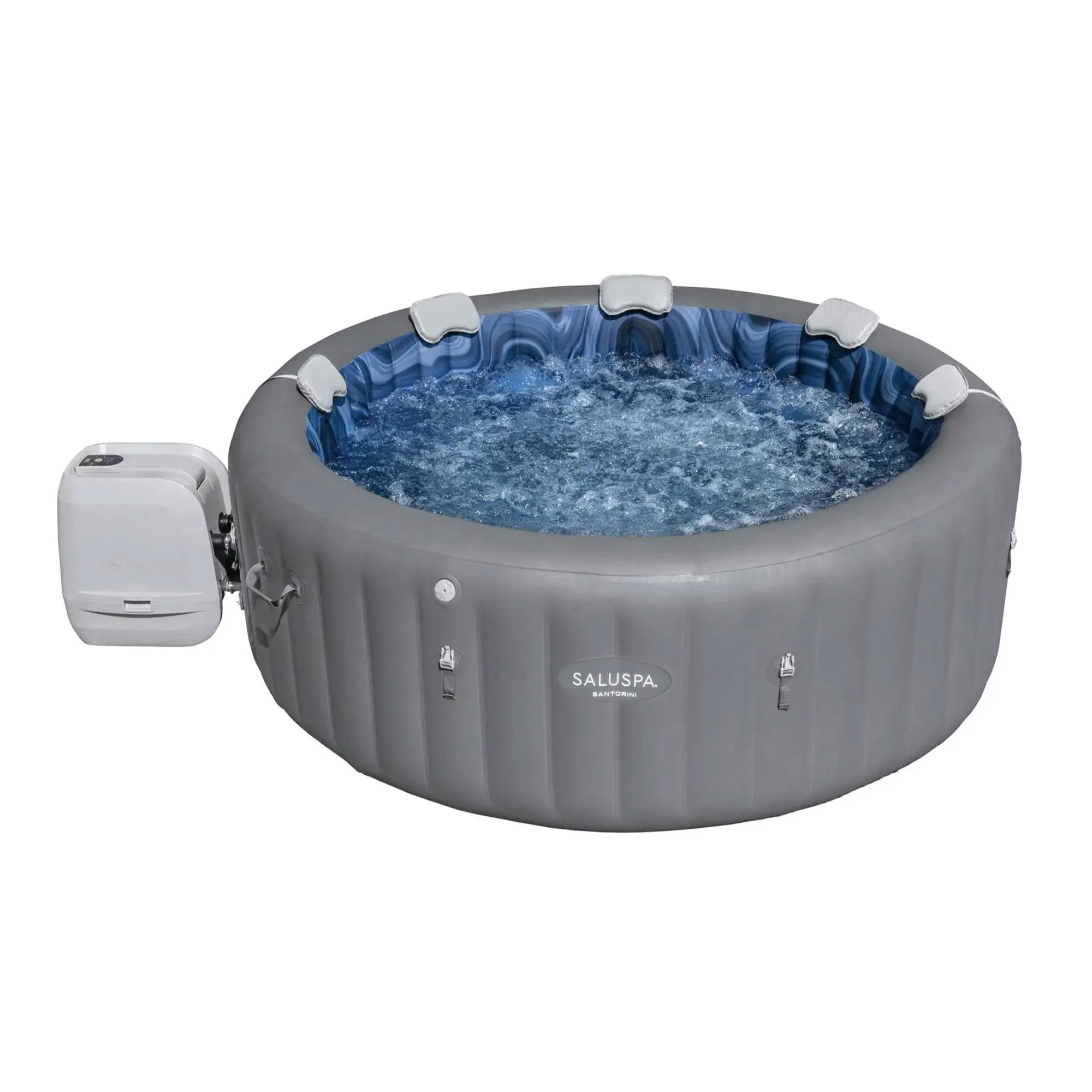 Bestway SaluSpa Sun Shade Canopy w/ Santorini SaluSpa Inflatable Outdoor Hot Tub - Image 6