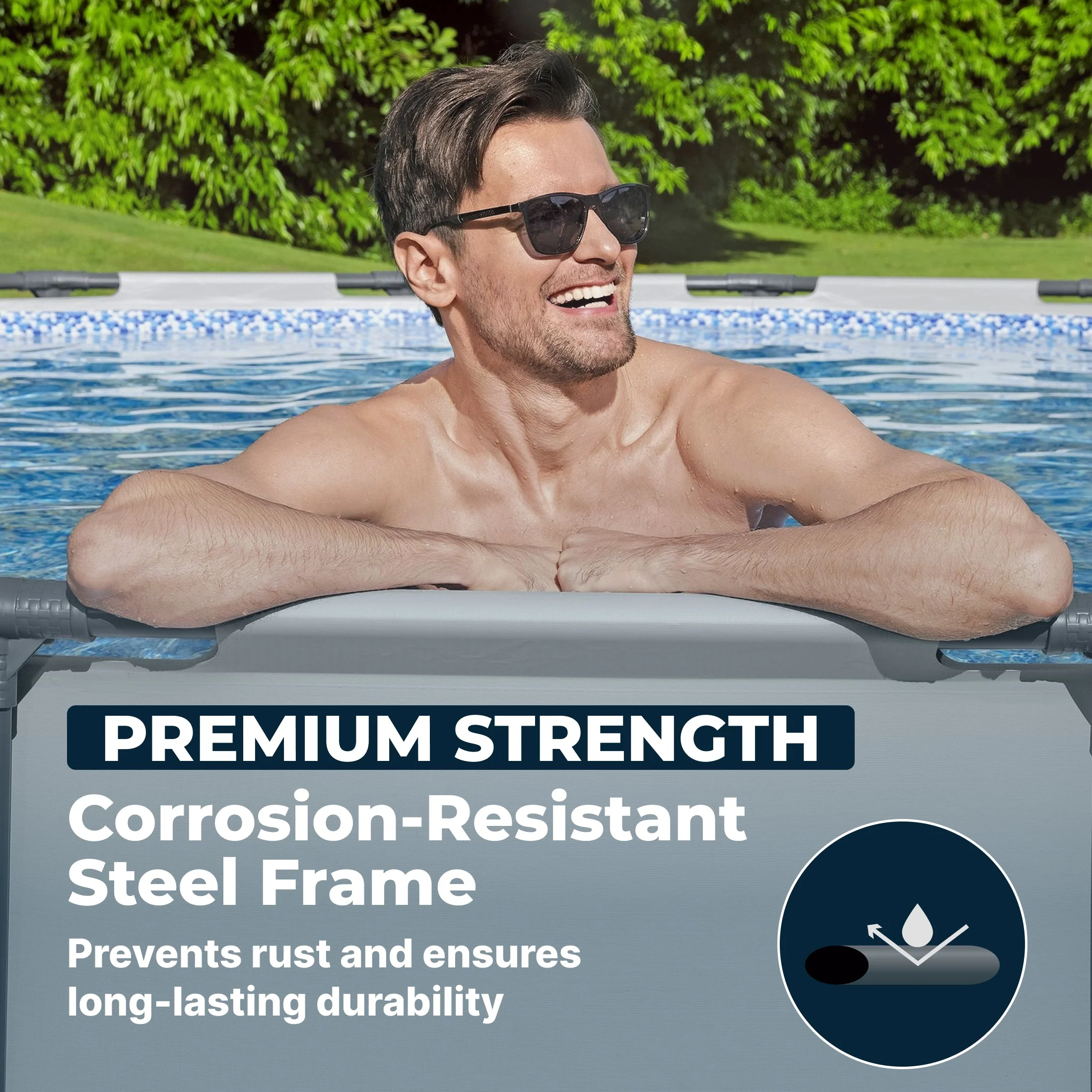Bestway Steel Pro MAX 18'x48" Round Above Ground Swimming Pool with Pump & Cover - Image 6