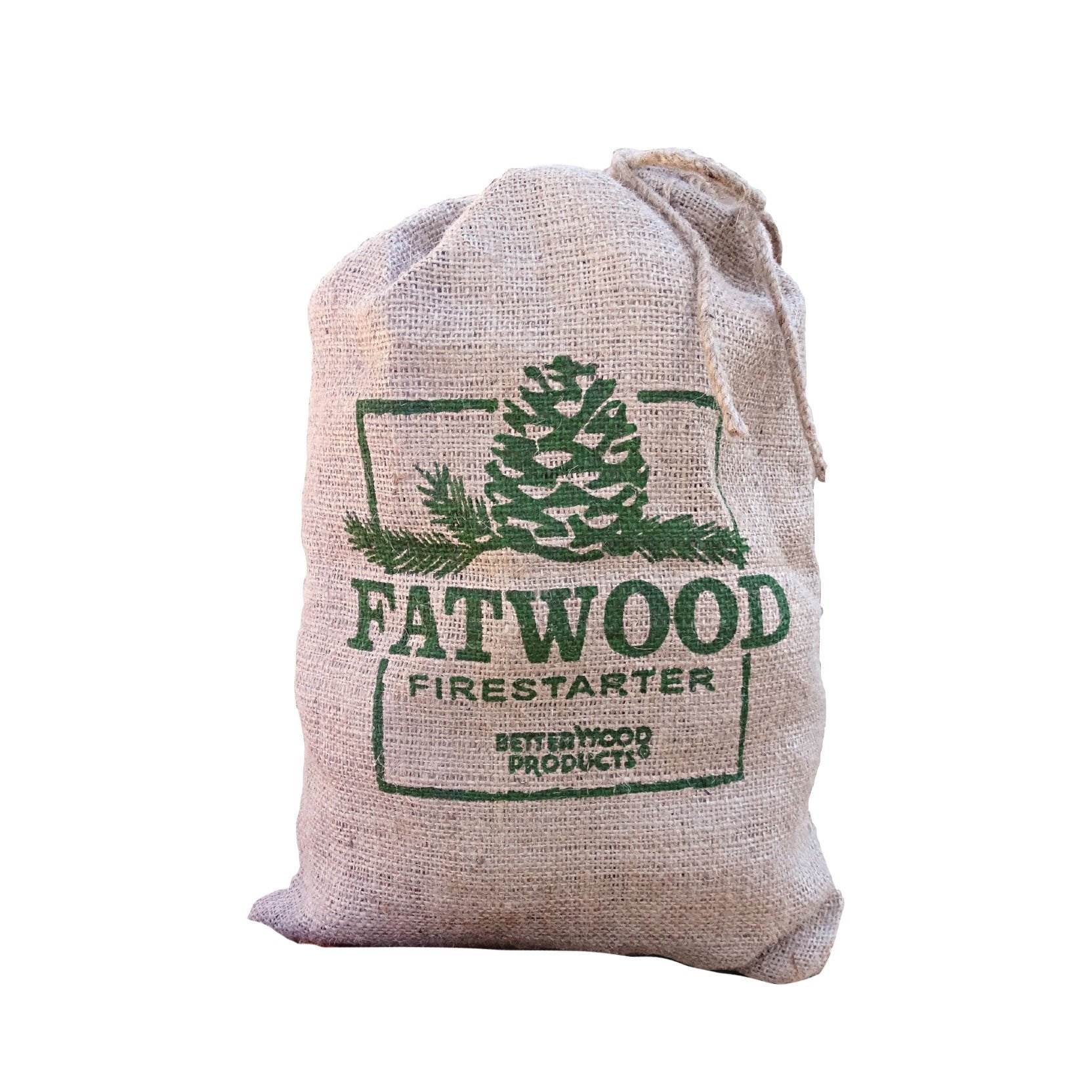 Betterwood Products Fatwood Firestarter 10 Pound Burlap Bag (2 Pack) - Image 2