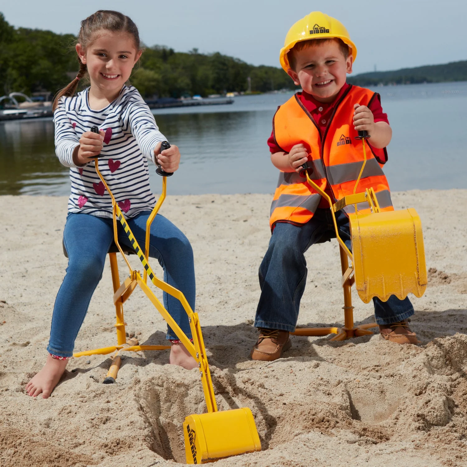 Big Dig 100-1 Sandbox Digger Excavator Crane with 360 Degree Rotation (2 Pack) - Image 7