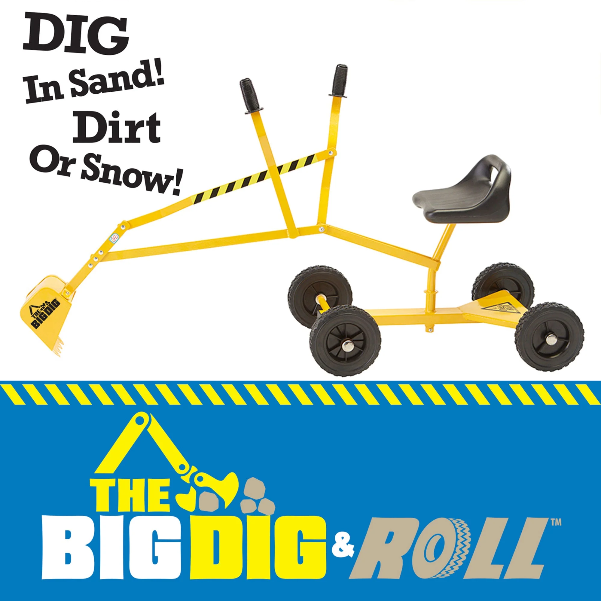 Big Dig Rolling Sandbox Digger Excavator Crane with 360 Degree Rotation Base - Image 10