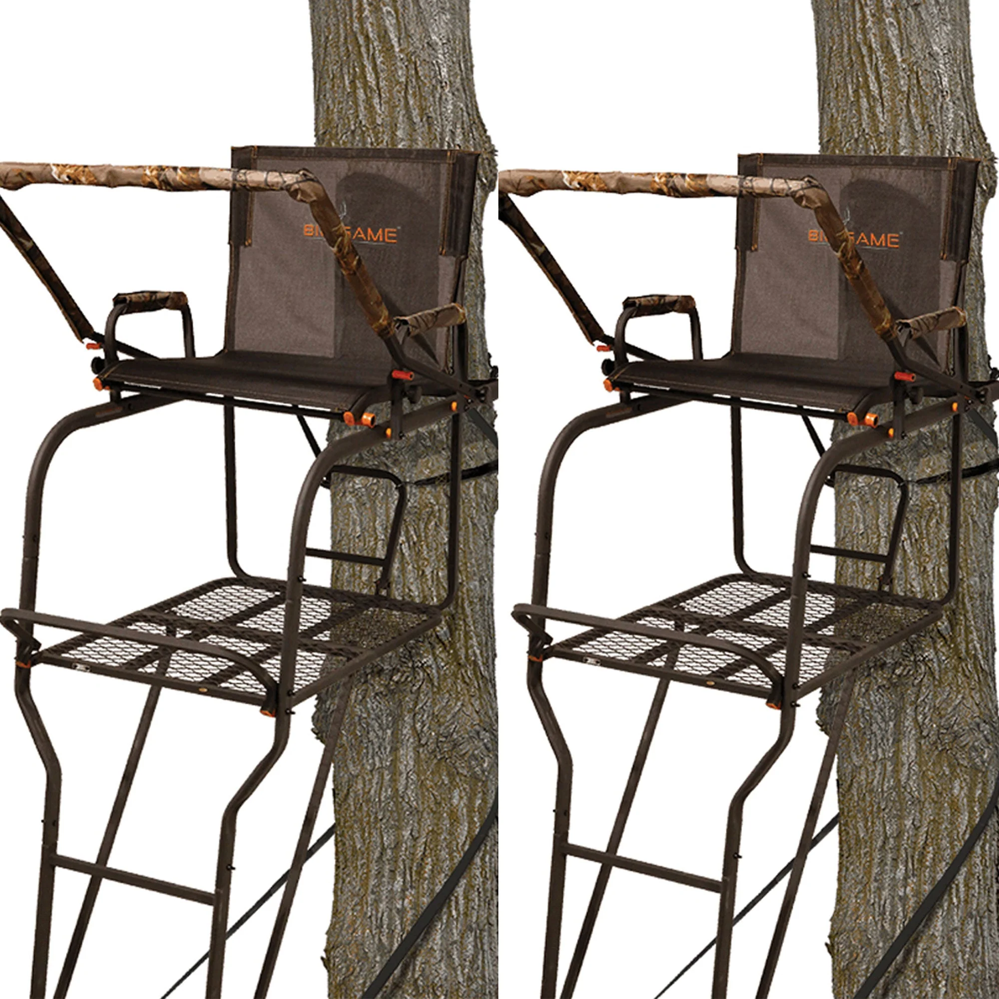 Big Game Hunter HD 1.5 Deer Hunting 18.5 Foot 1 Person Ladder Tree Stand, 2 Pack - Image 11