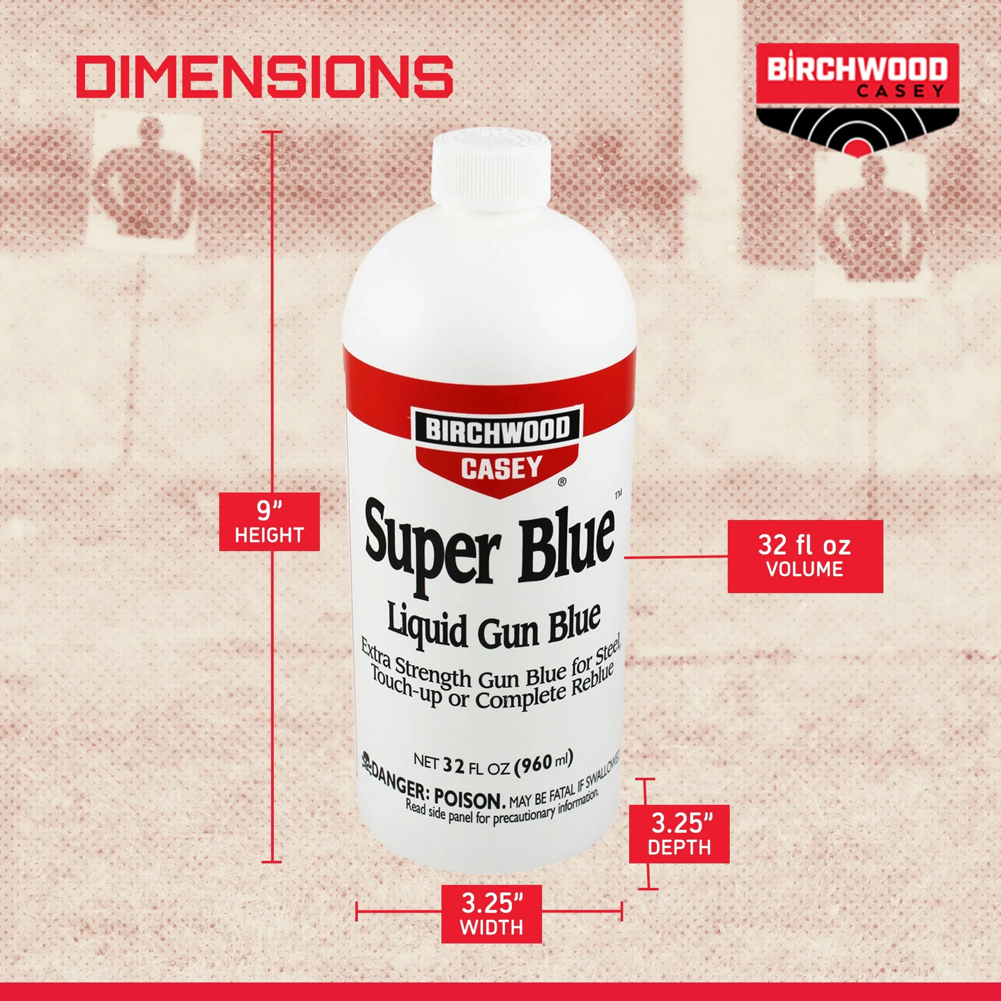 Birchwood Casey Super Blue Double Strength Liquid Gun Blue, 32 Fluid Ounces - Image 6