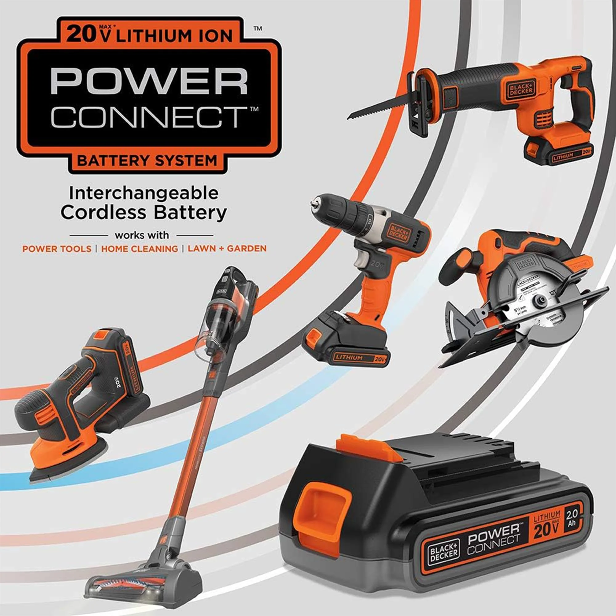 BLACK+DECKER 20V MAX Powerconnect Axial Leaf Blower and String Trimmer Combo Kit - Image 8
