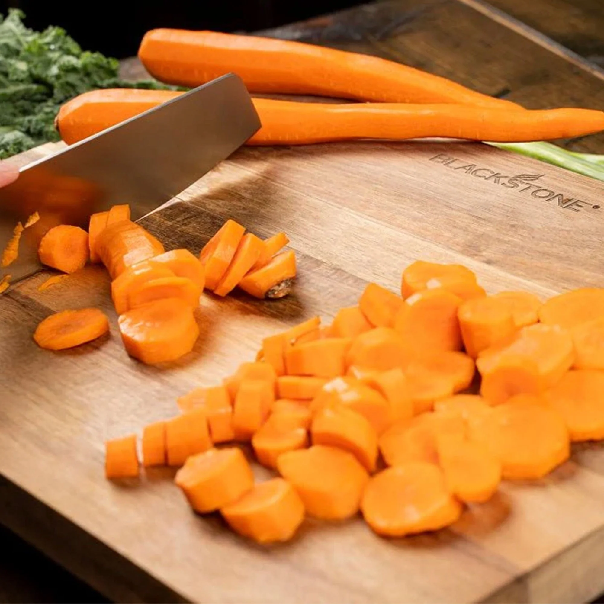 Blackstone Acacia Wood Griddle Cutting Board with Feet, Large, 17 x 12 Inch - Image 2