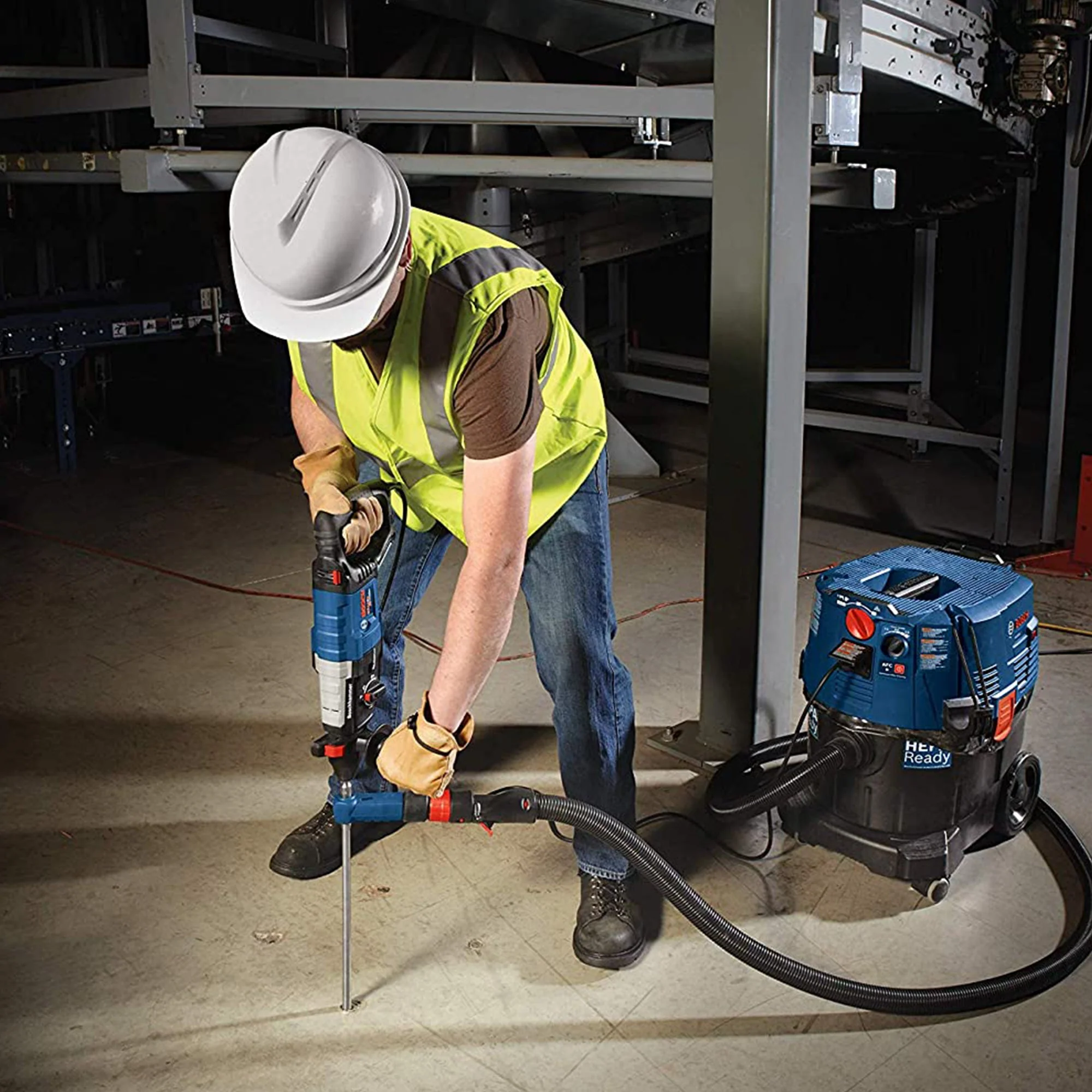 Bosch GBH2-28L SDS Plus Bulldog Xtreme Max 8.5 Amp 1-1/8 Inch Rotary Hammer Kit - Image 9