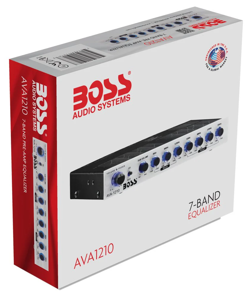 Boss AVA-1210 7-Band Car Stereo Equalizer Preamp Amplifier Audio EQ (2 Pack) - Image 8