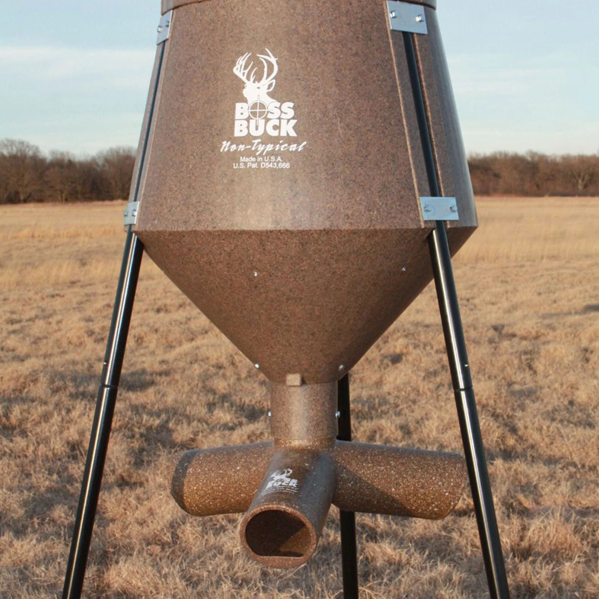 Boss Buck 200 Pound Gravity Fed Tripod Game Deer Corn and Protein Pellet Feeder - Image 7