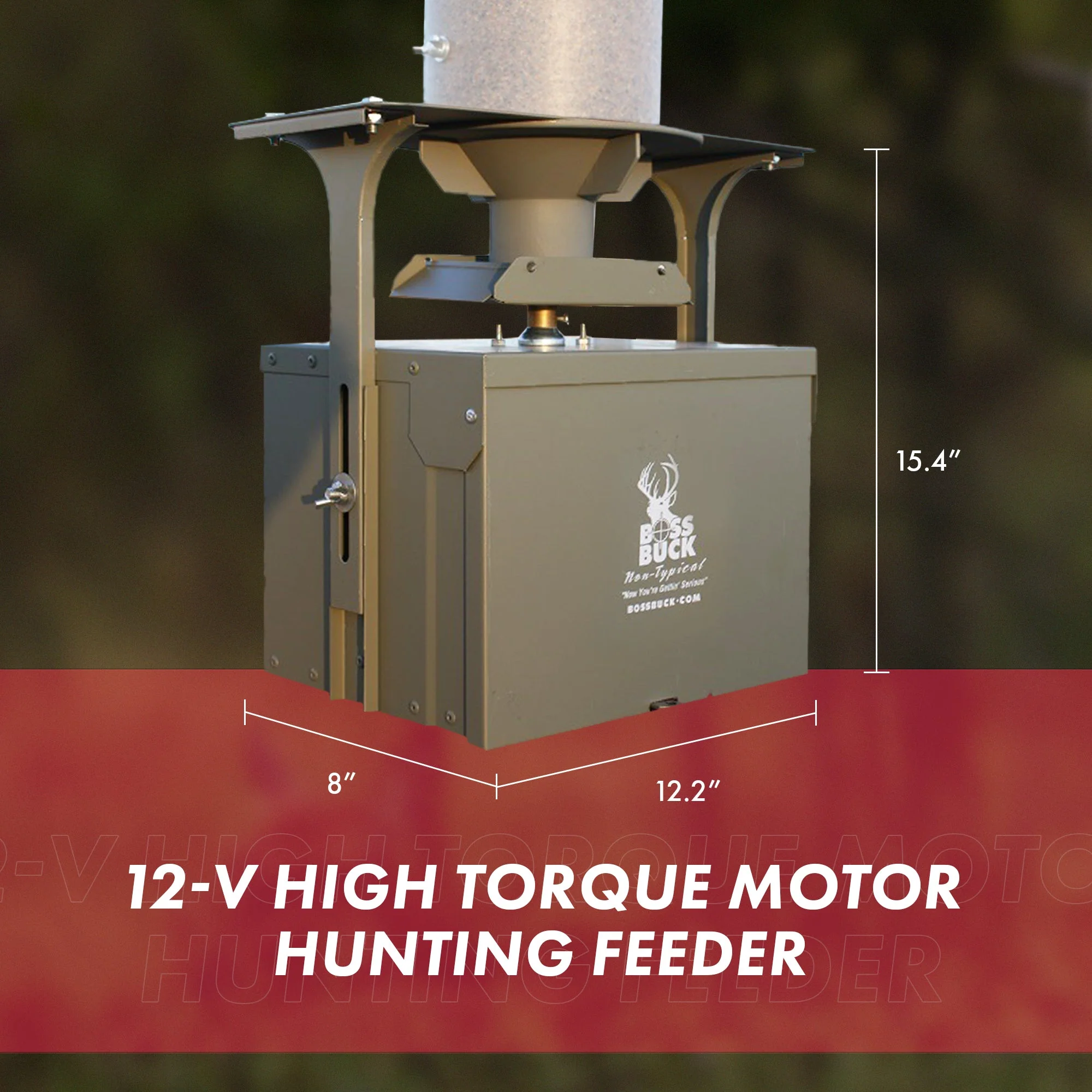 Boss Buck BB-1.5BB 12V High Torque Motor Hunting Game Feeder Kit w/ Timer Holder - Image 3