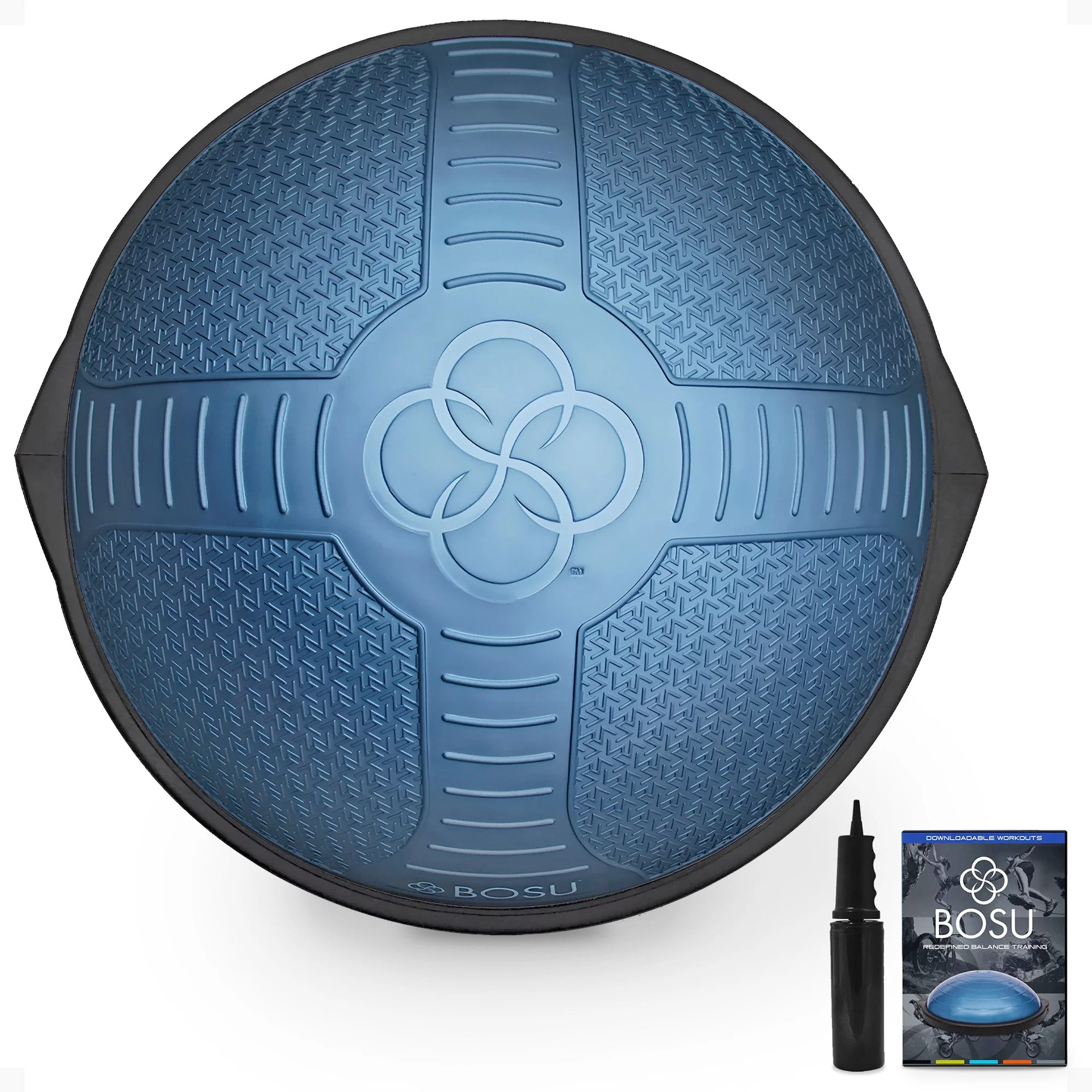 Bosu Home Balance Trainer for Strength, Flexibility, and Cardio Workouts, Blue